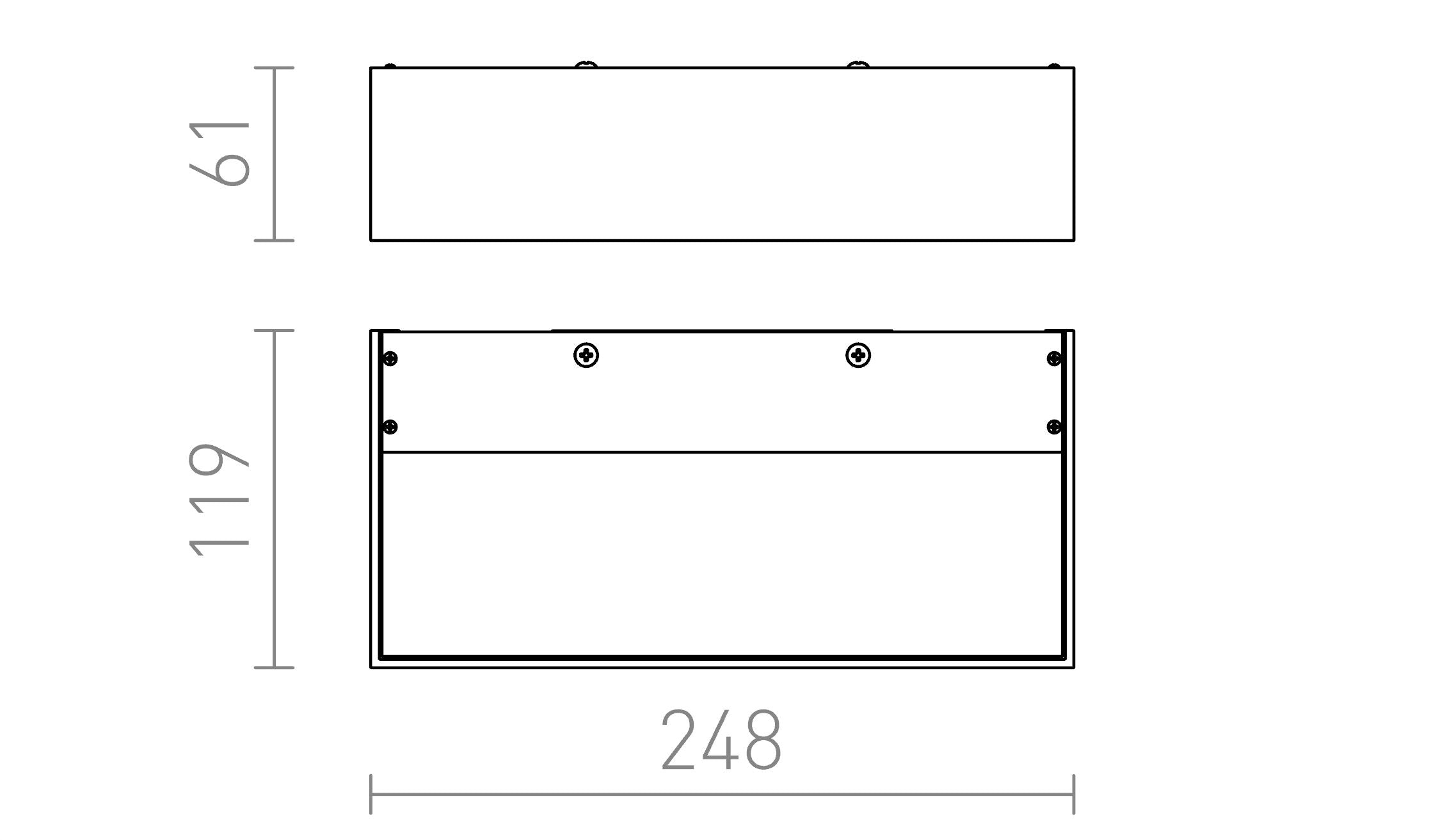 PRIO de perete lampă - Product sketch