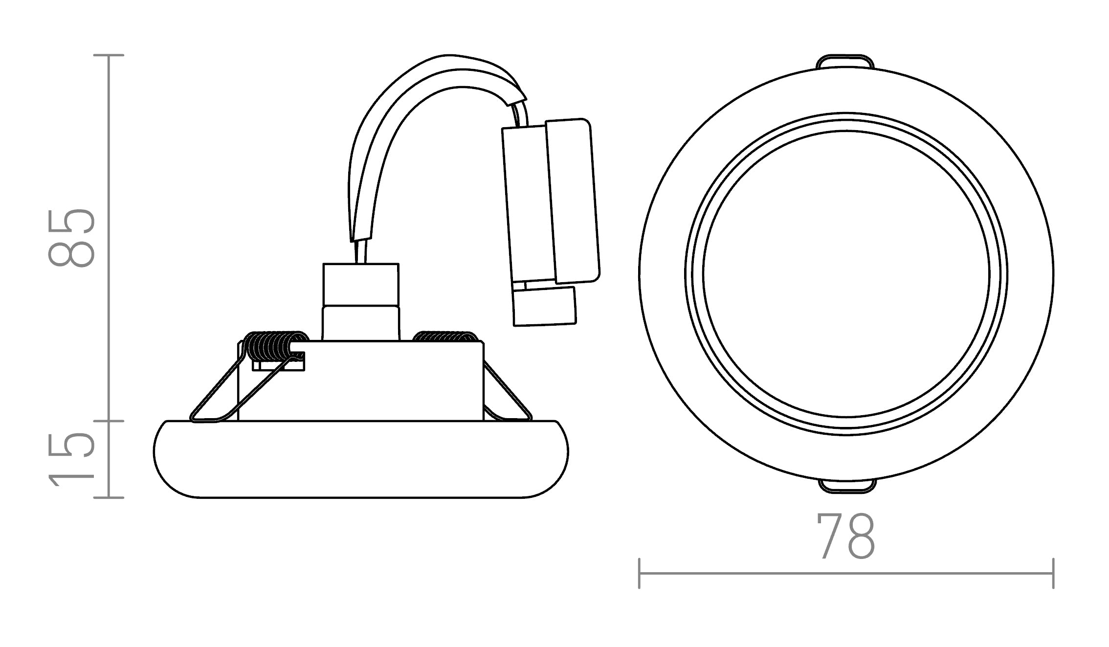 ESTA LED recessed driver incl - Product sketch