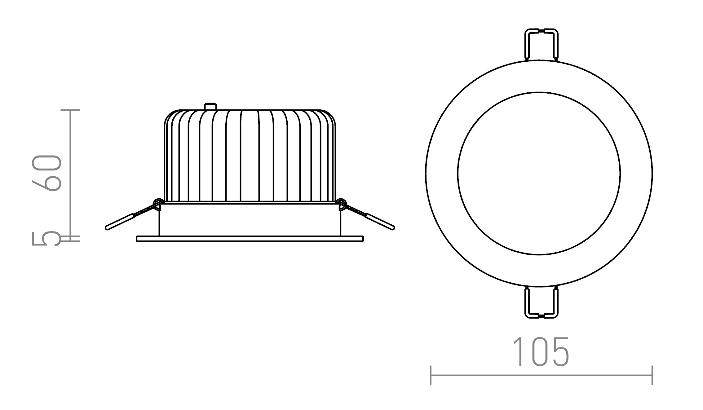 MAYDAY B 11 embutida lâmpada - Product sketch
