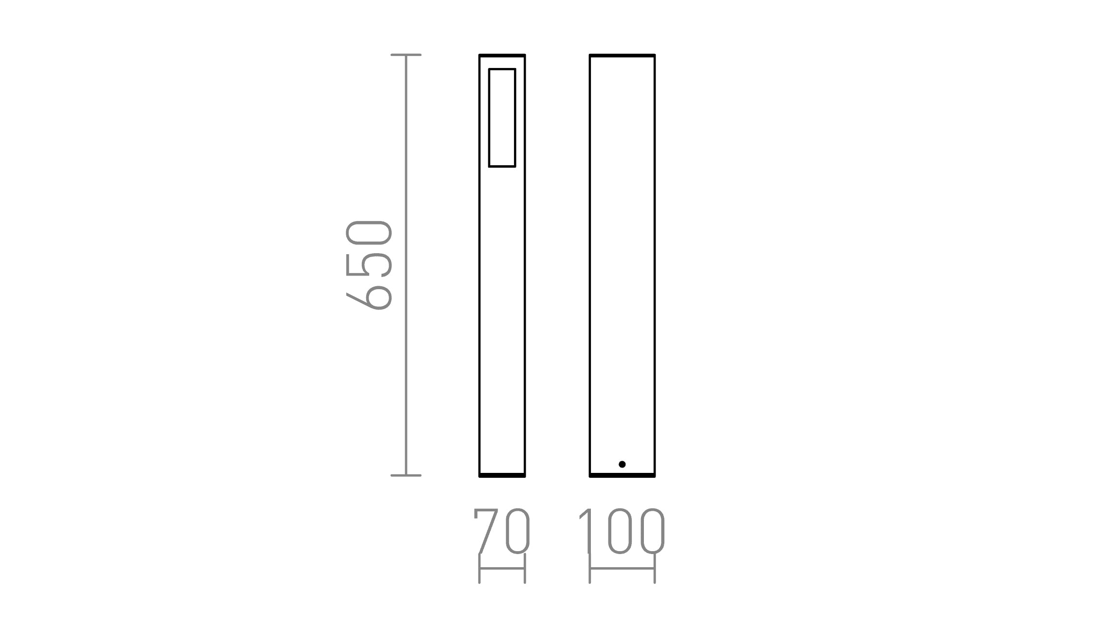 TREEZA 65 steberna lampa - Product sketch