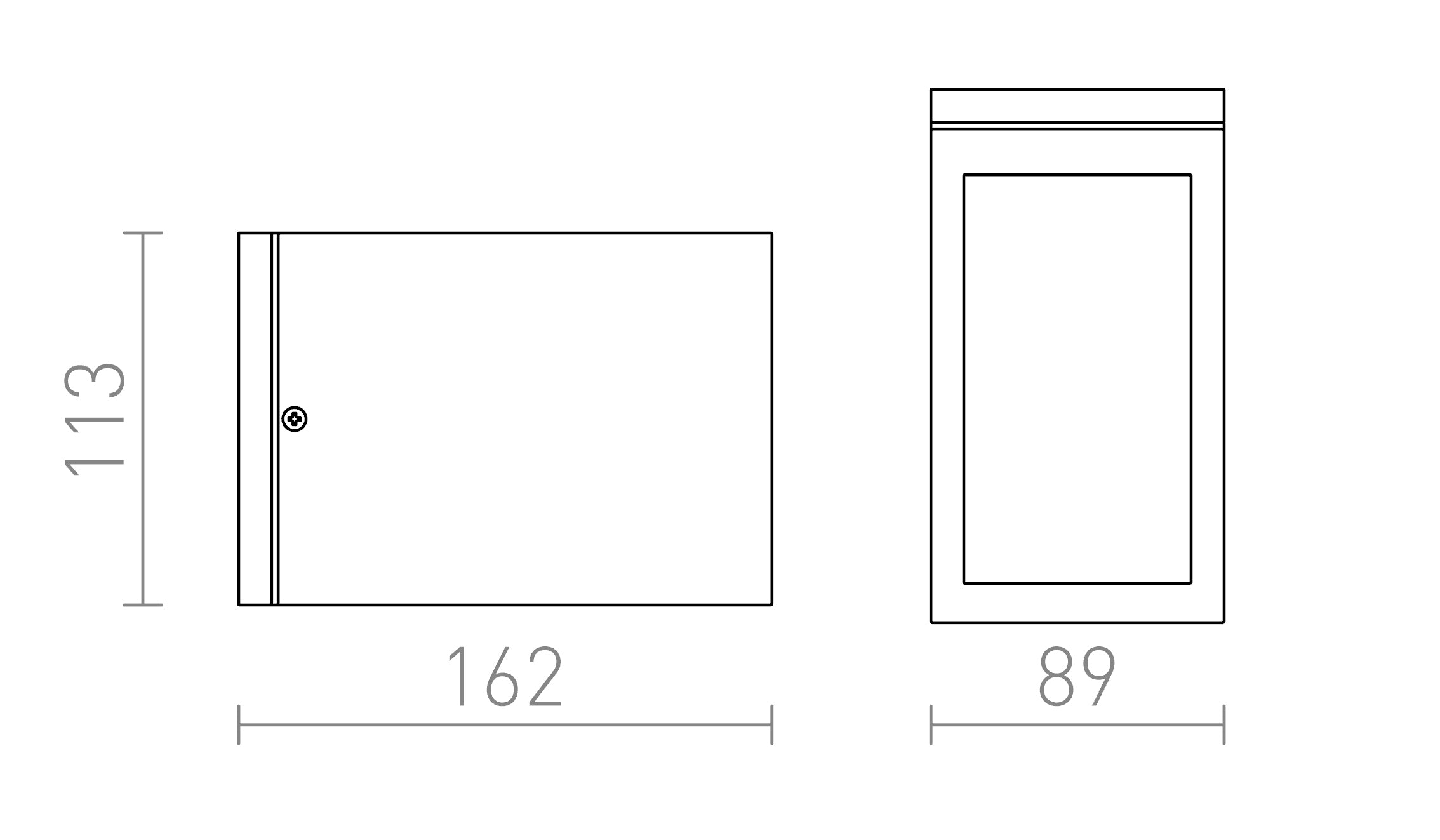CABOX II de perete lampă - Product sketch