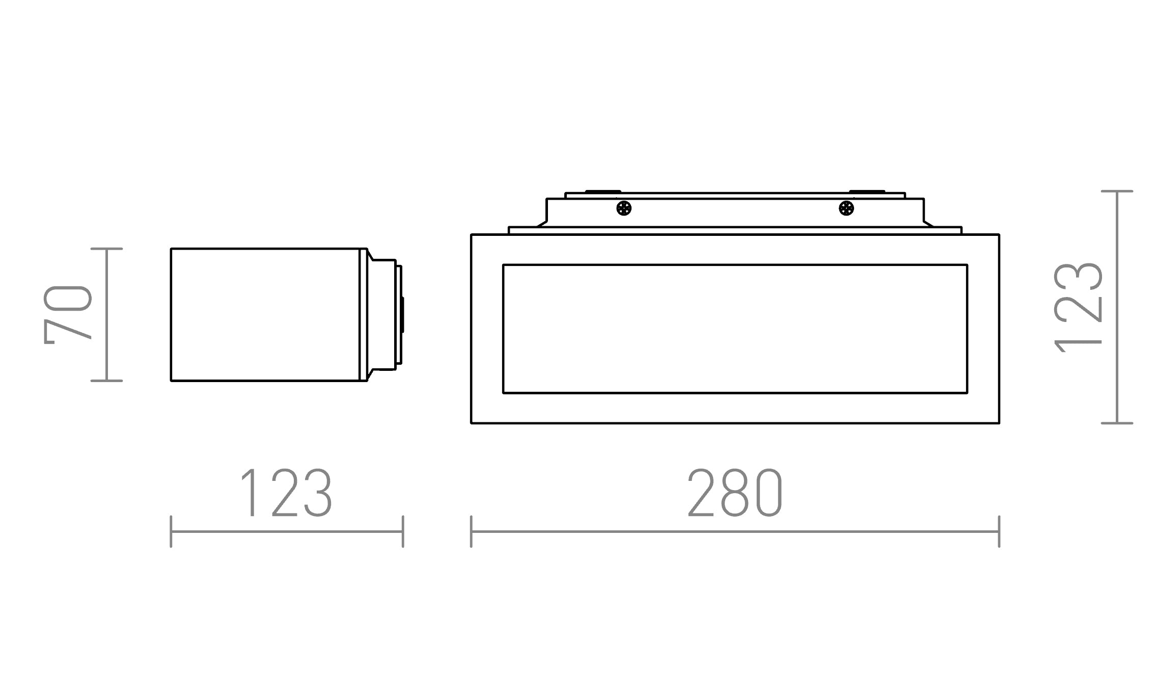GINO stenska lampa - Product sketch