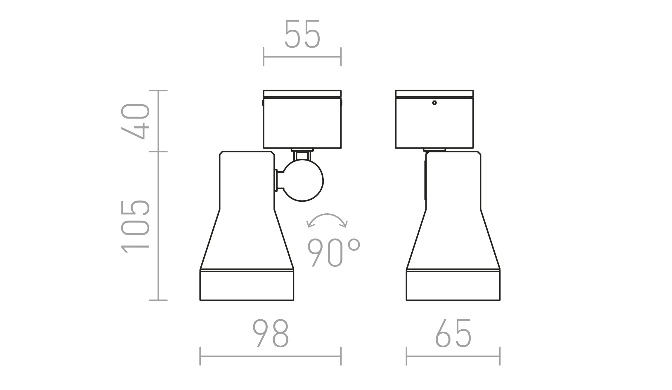 DIREZZA Wandleuchte lampe - Product sketch