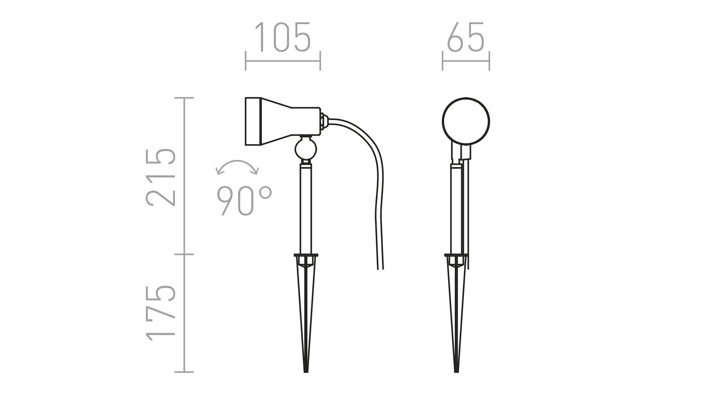 DIREZZA en estaca lámpara - Product sketch