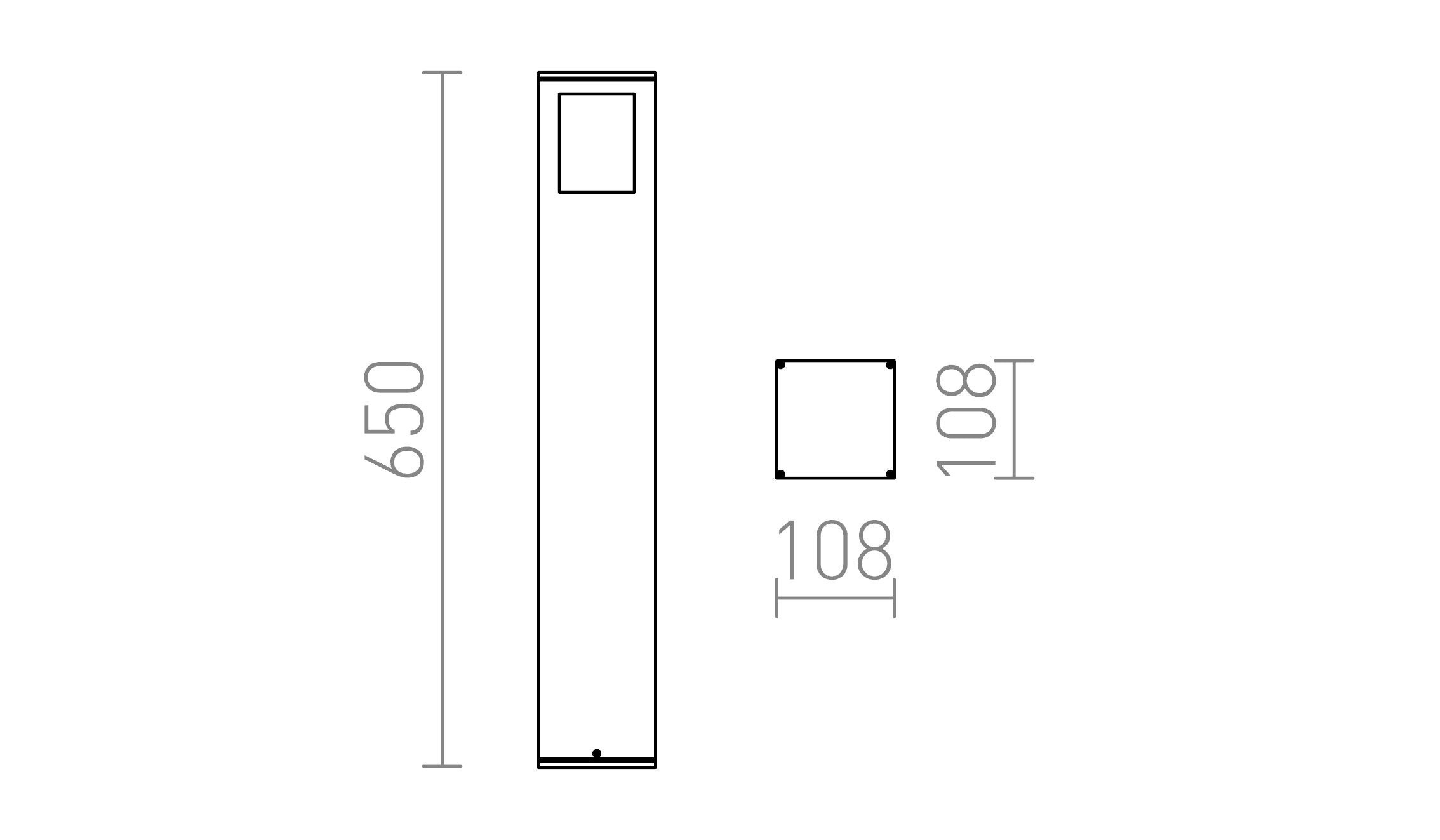 PONDER 65 κολώνα λαμπτήρας - Product sketch