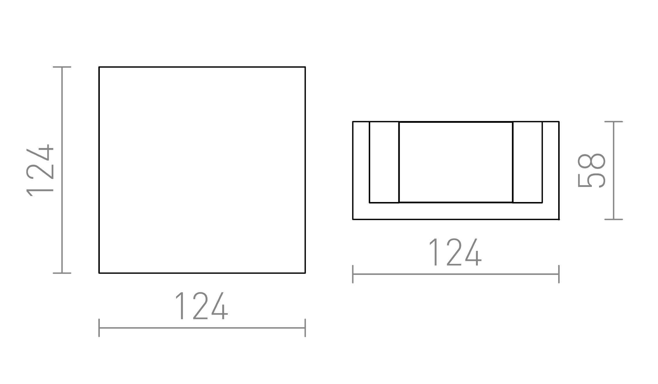 JACK LED de perete lampă - Product sketch