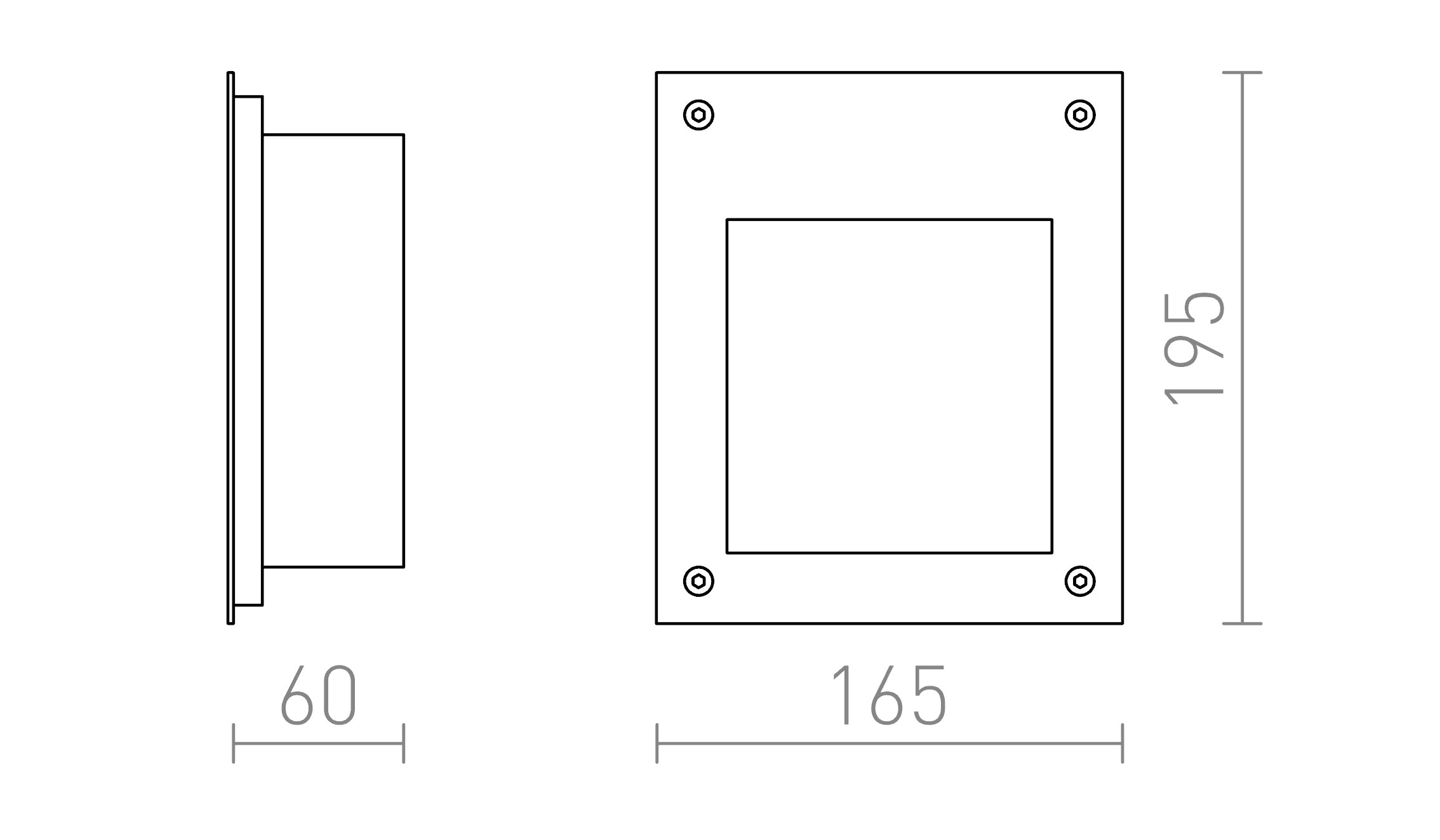 AKORD încastrată în perete - Product sketch