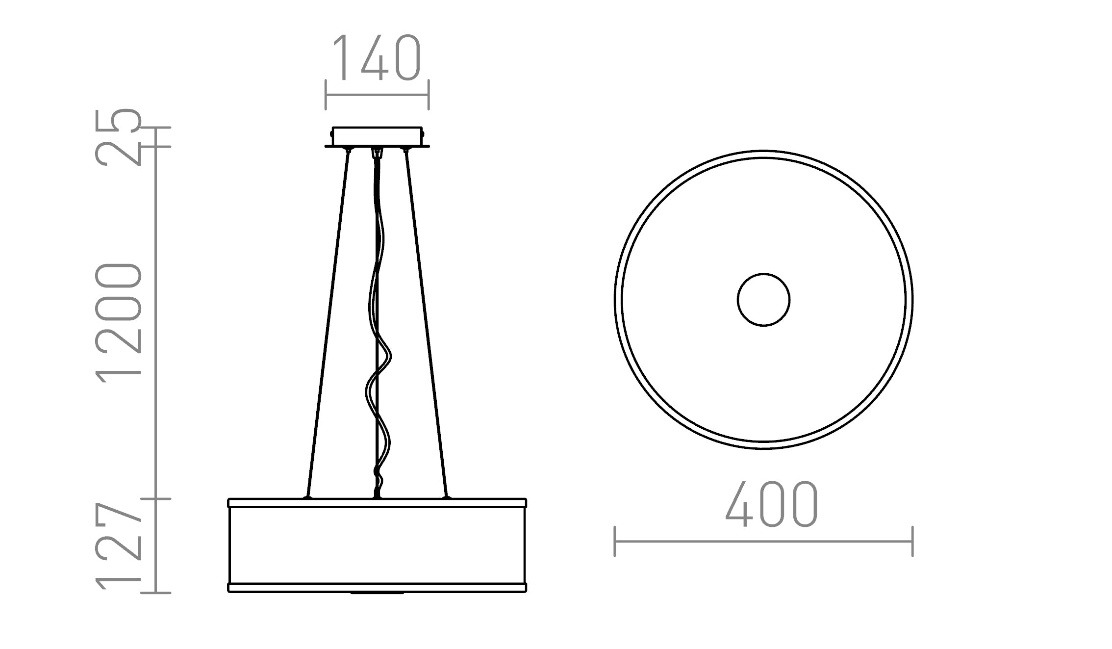 CASSABLANCA 40 colgante lámpara - Product sketch