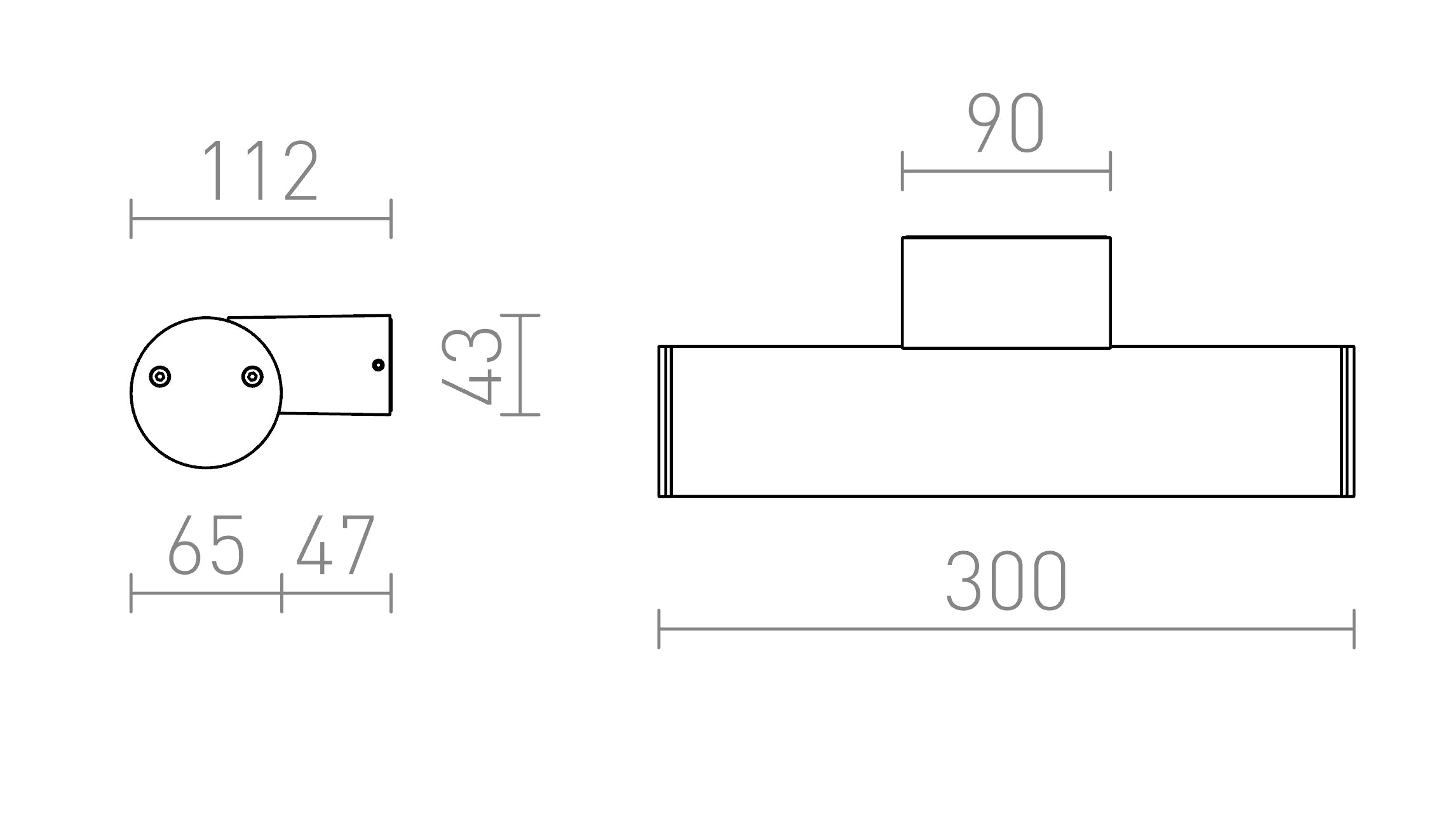 VADIS de pared lámpara - Product sketch