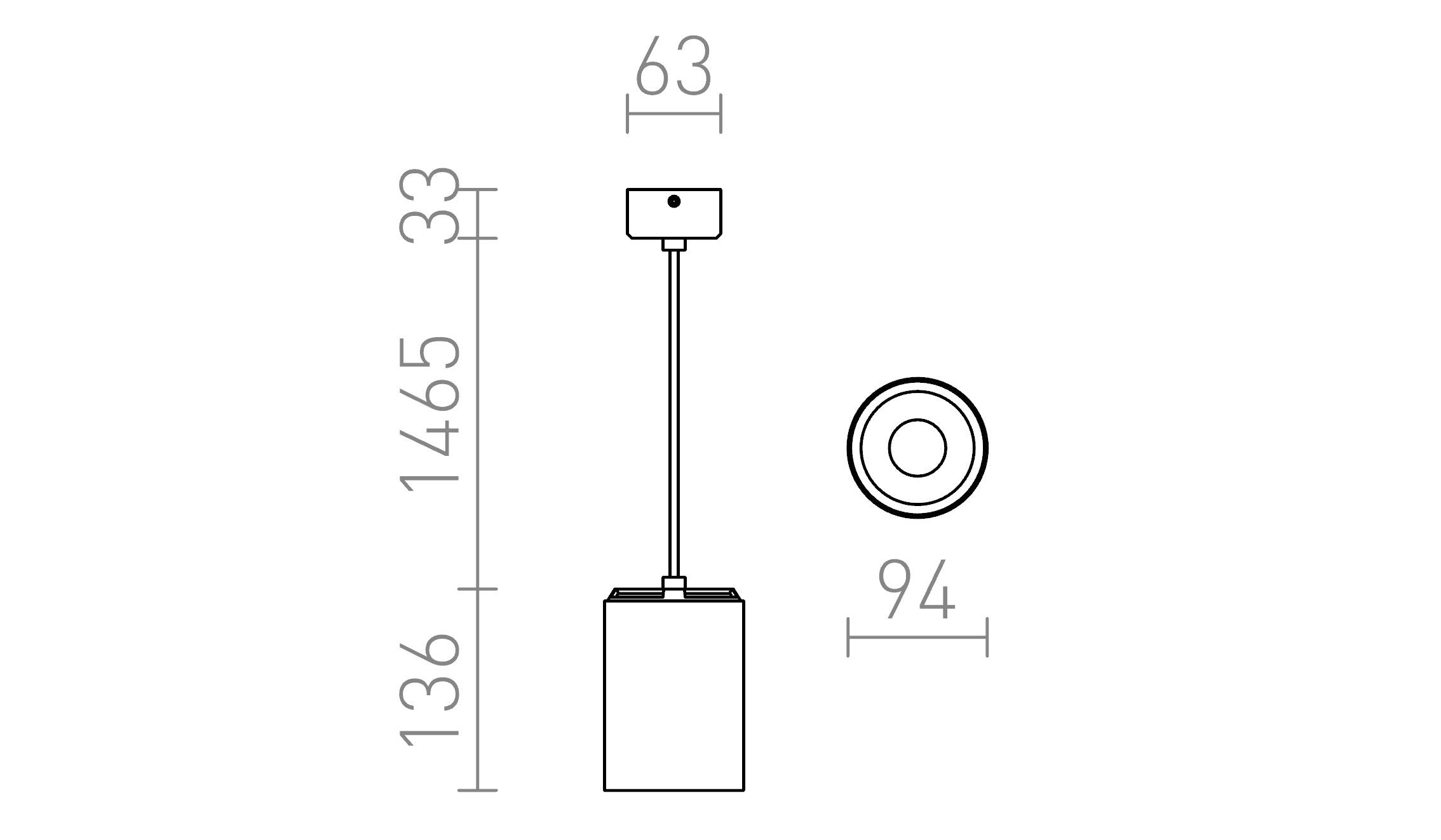 OCTAVE hanglamp lamp - Product sketch