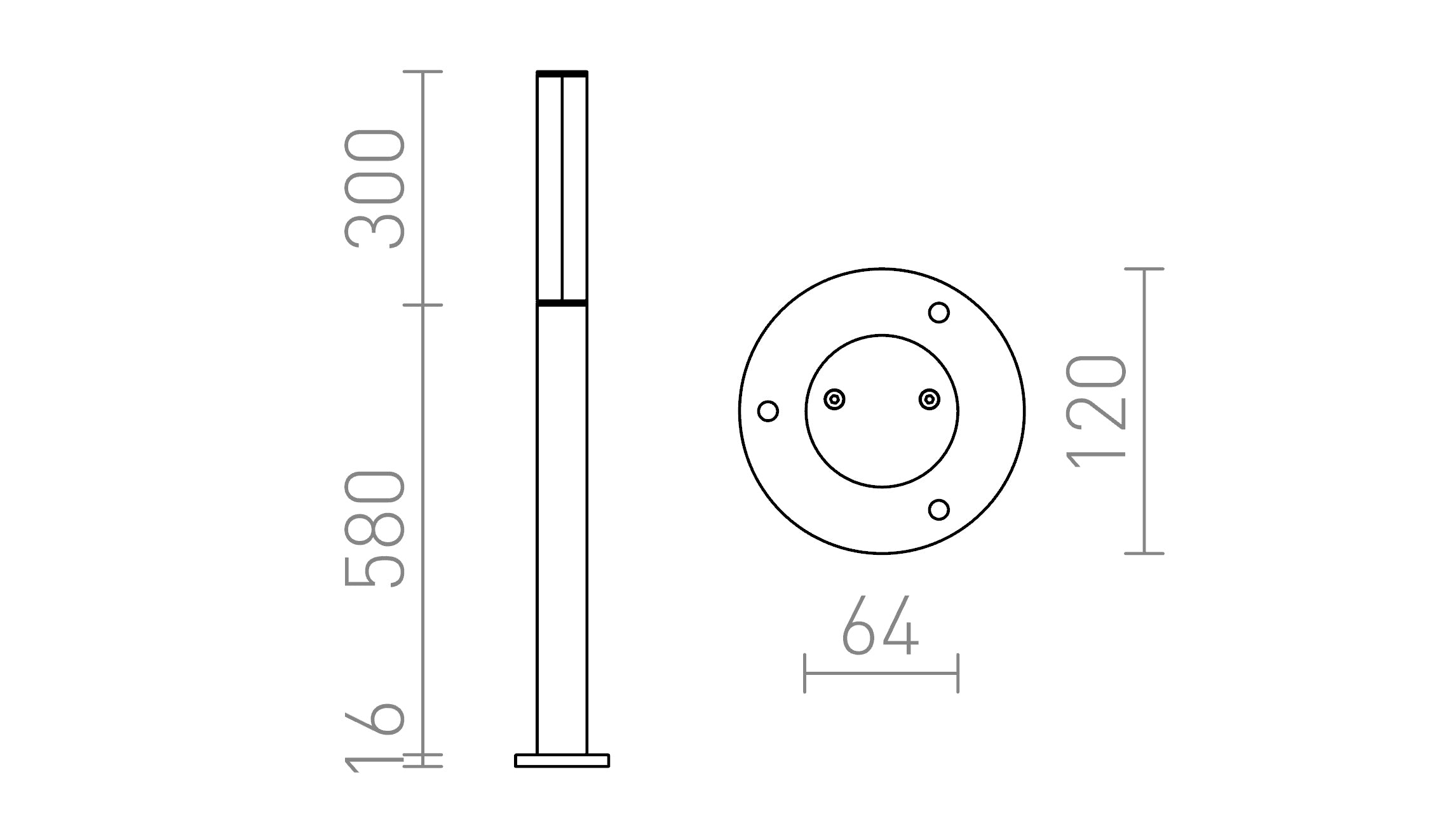 VADIS 90 lampadaire lampe - Product sketch