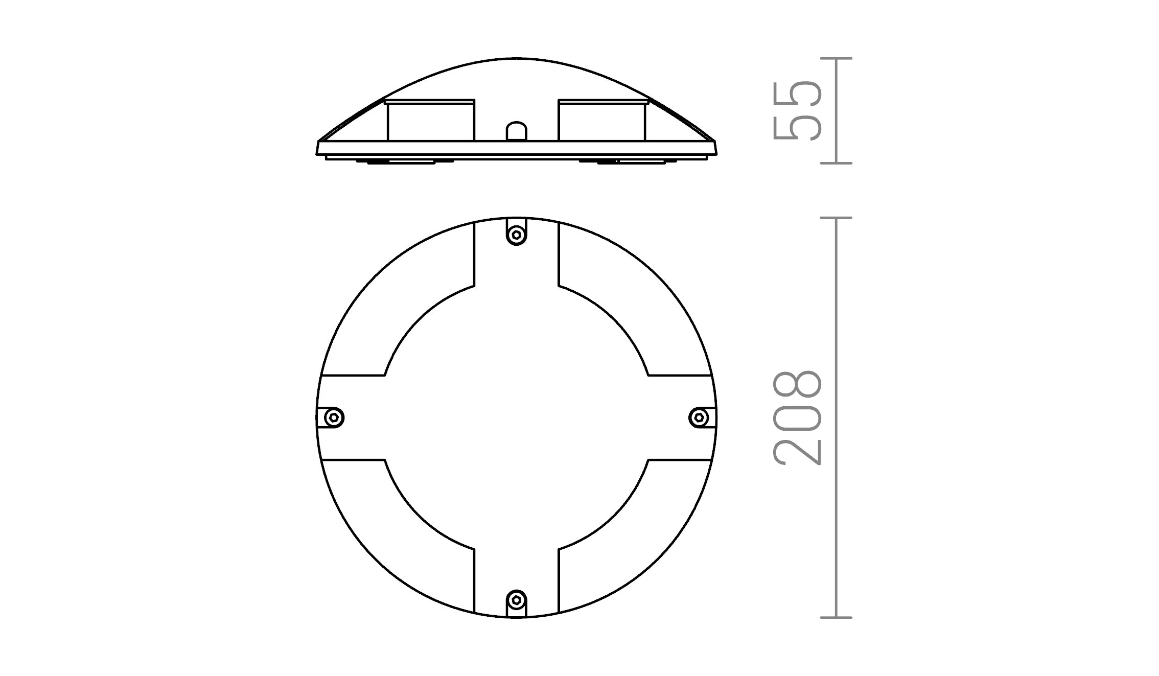 TOPTOP IV pozemna lampa - Product sketch
