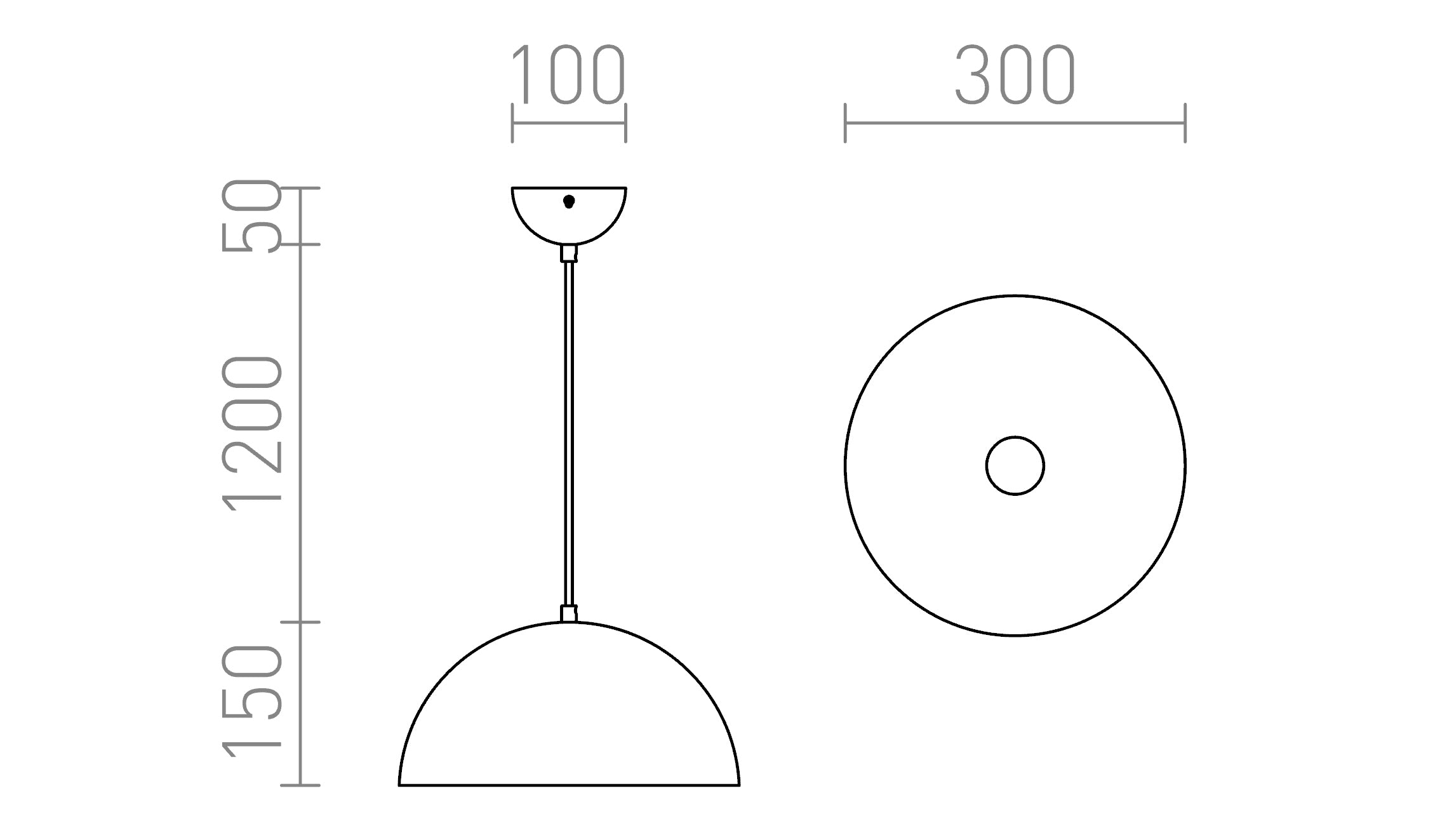 MONROE 30 suspendat lampă - Product sketch