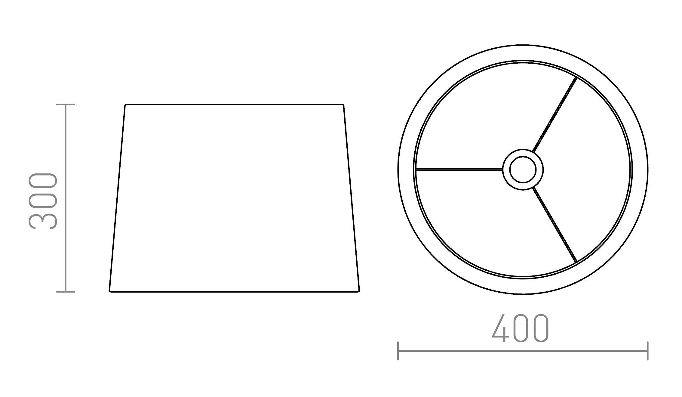 ASPRO 40/30 abajur - Product sketch