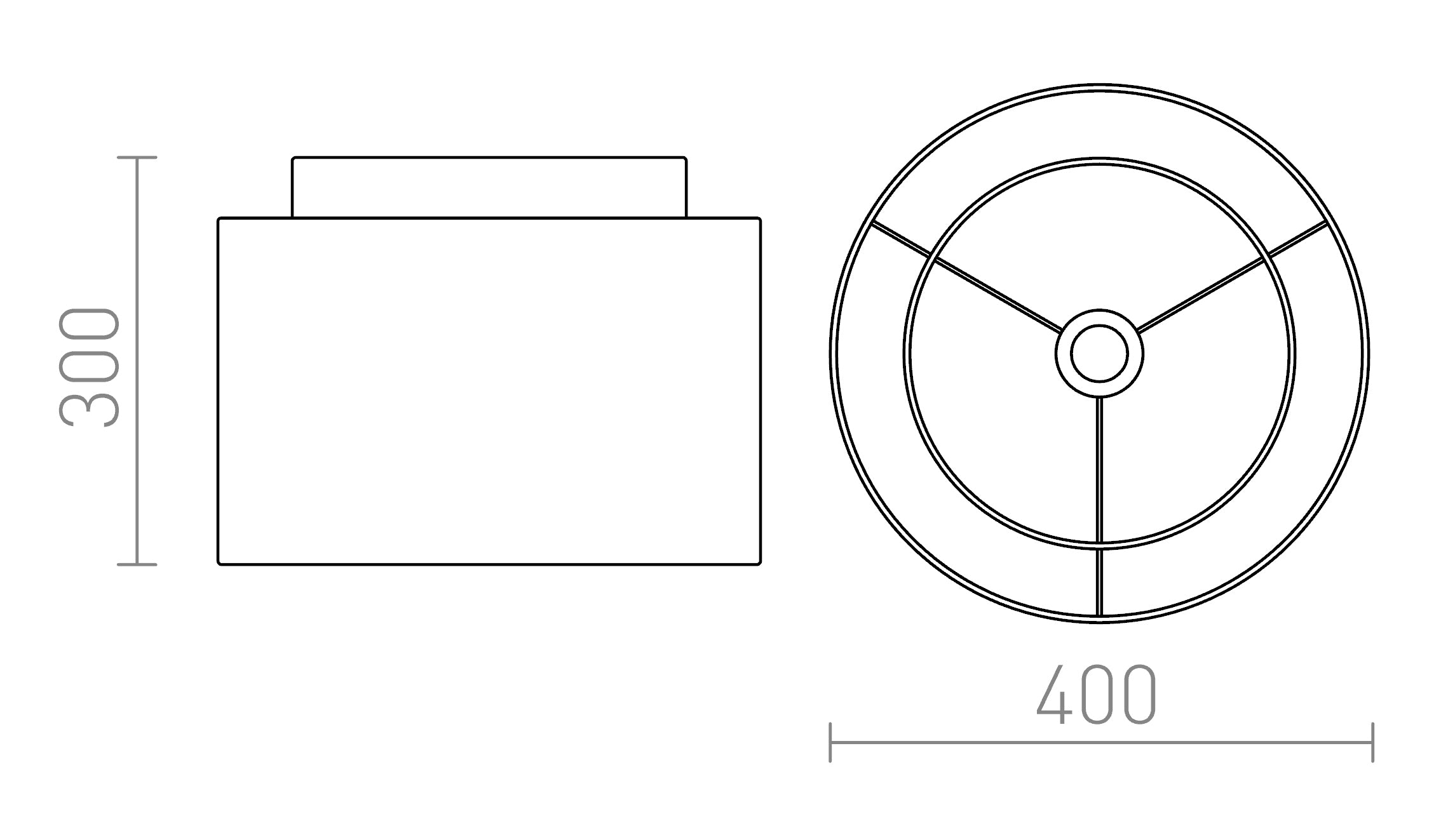 DOUBLE 40/30 абажур - Product sketch