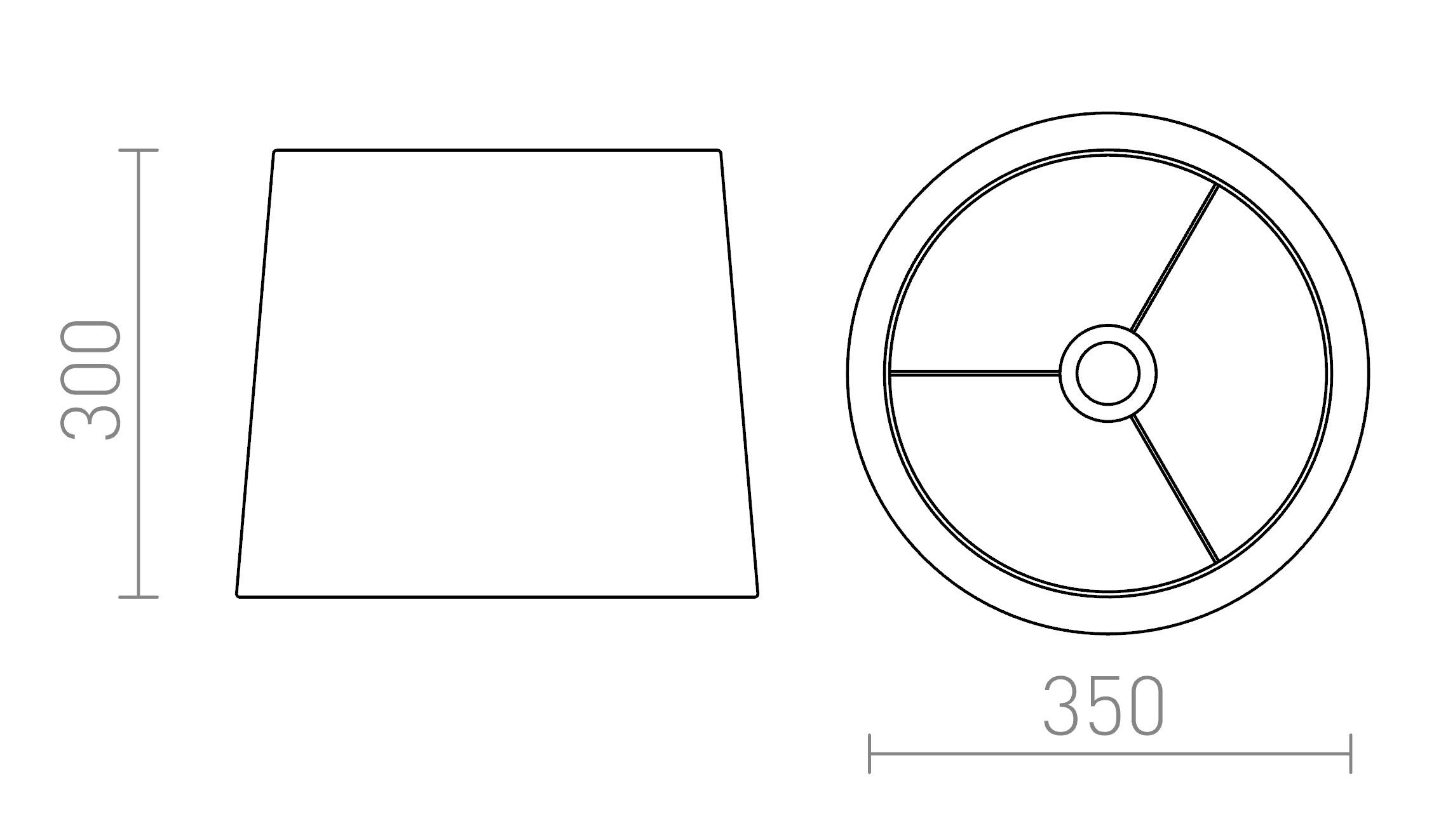 CONNY 35/30 abajur pentru suport - Product sketch