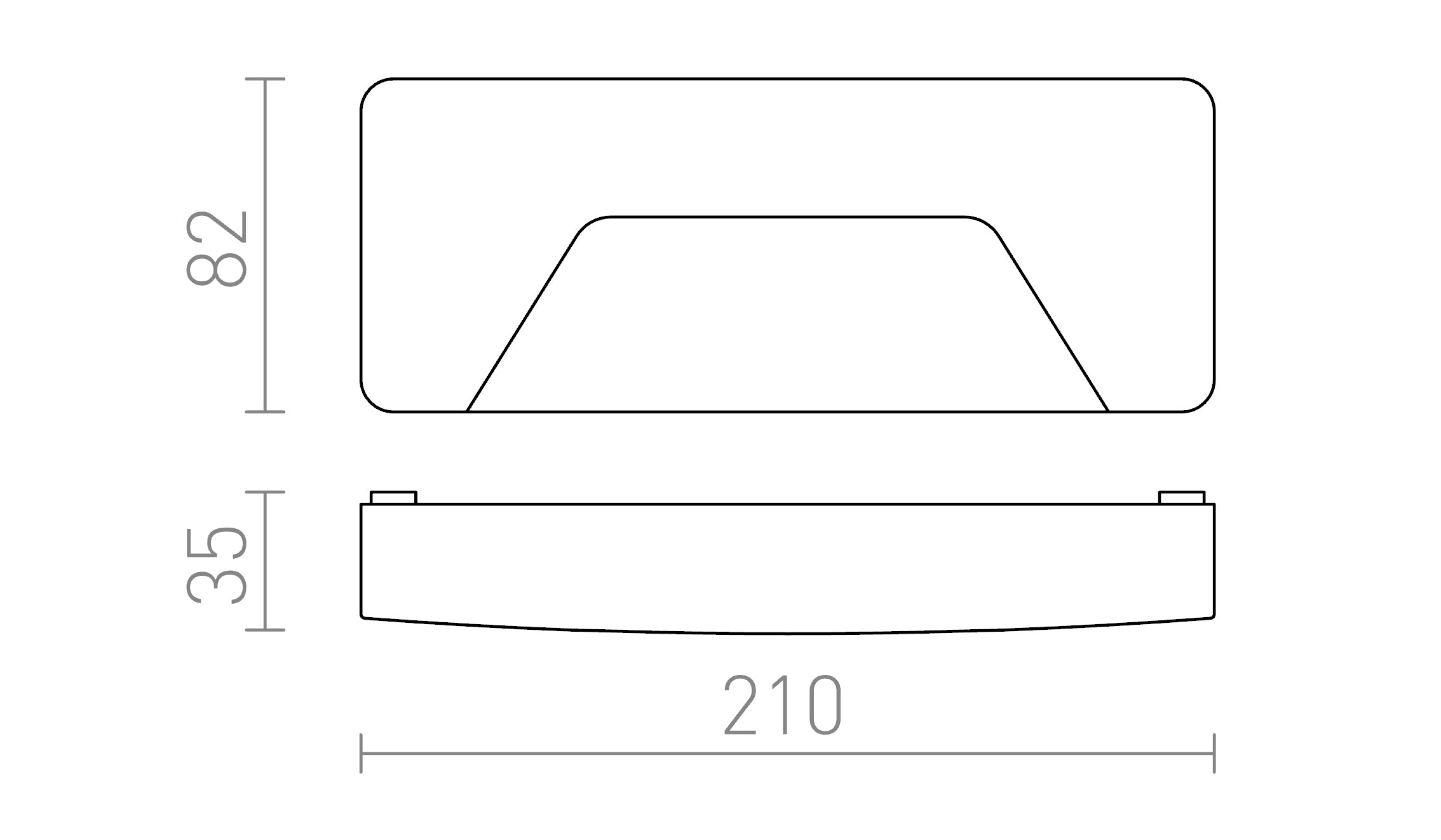 RENO SQ INDR wandlamp lamp - Product sketch
