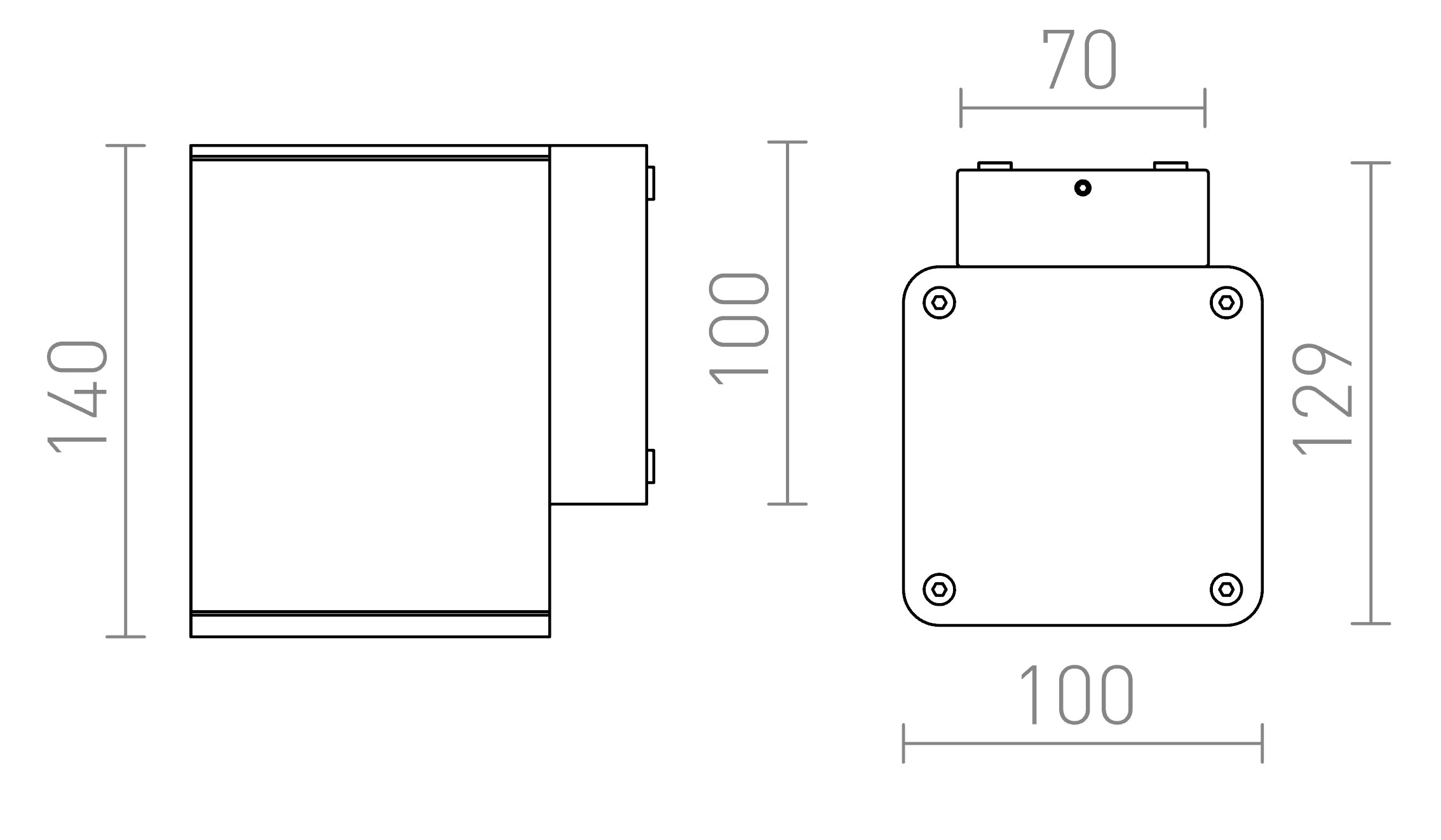 MIZZI SQ I de perete lampă - Product sketch