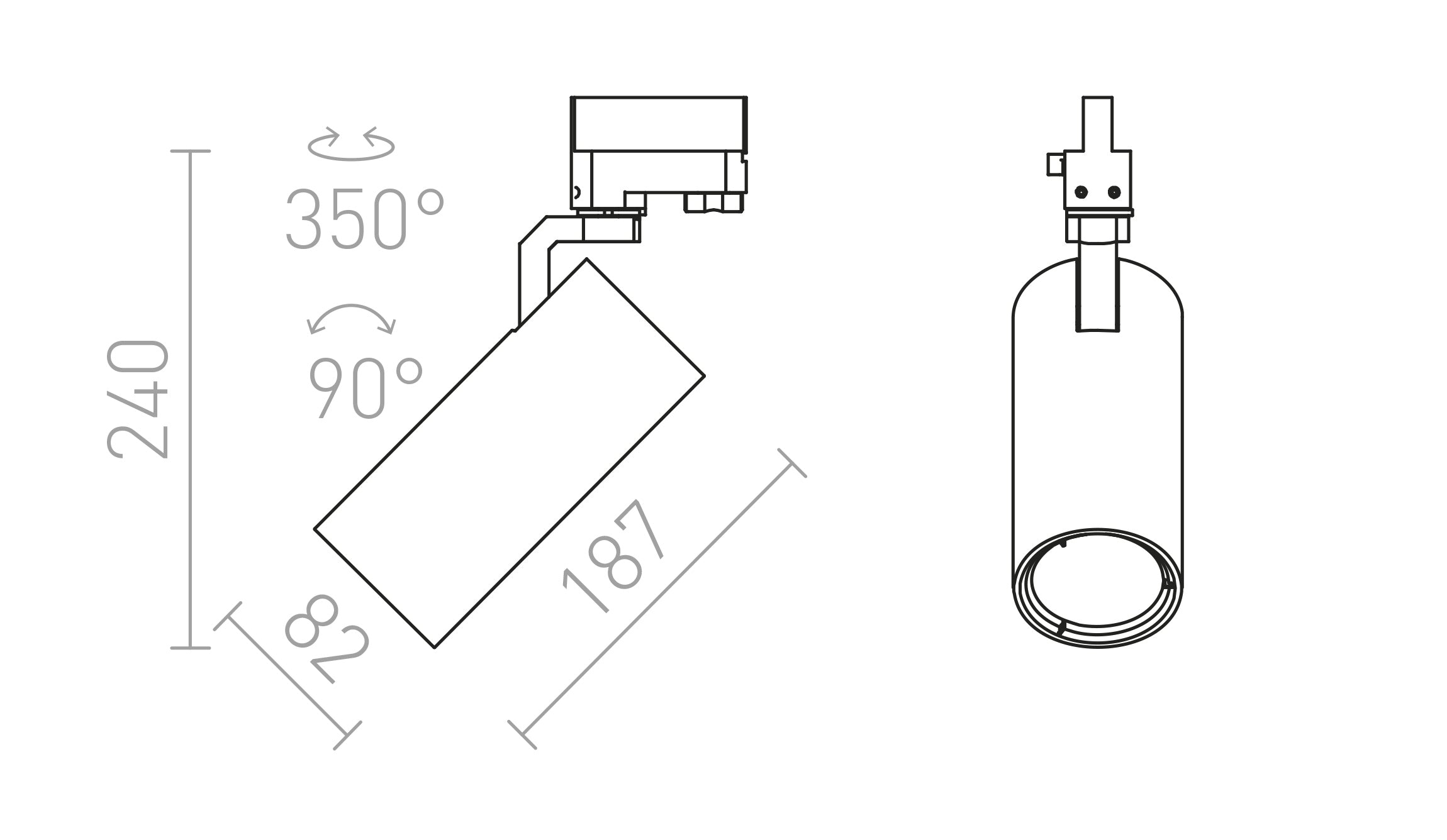 FANGIO para carril trifásico - Product sketch