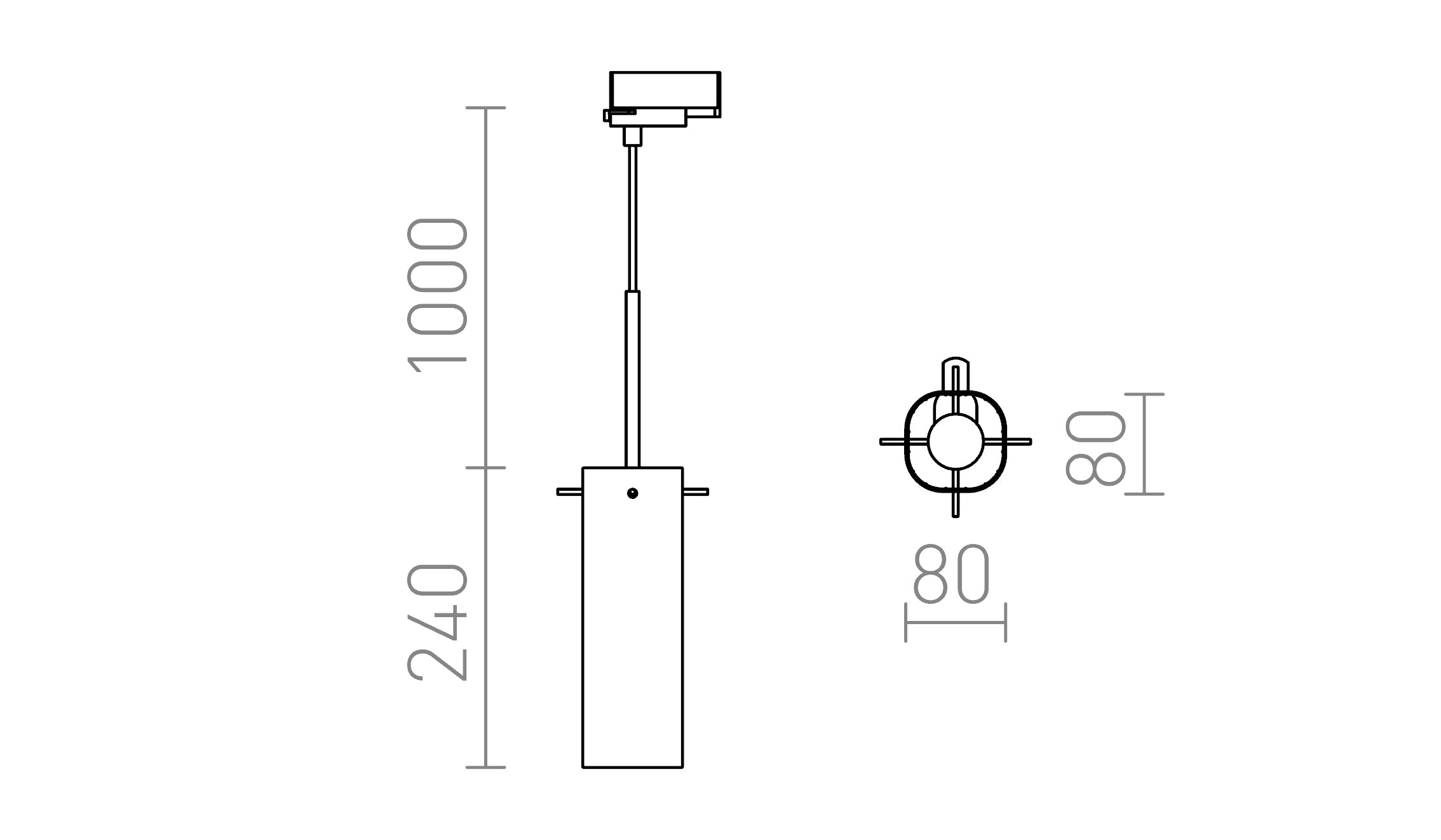 GIFT för 3-fasskena - Product sketch