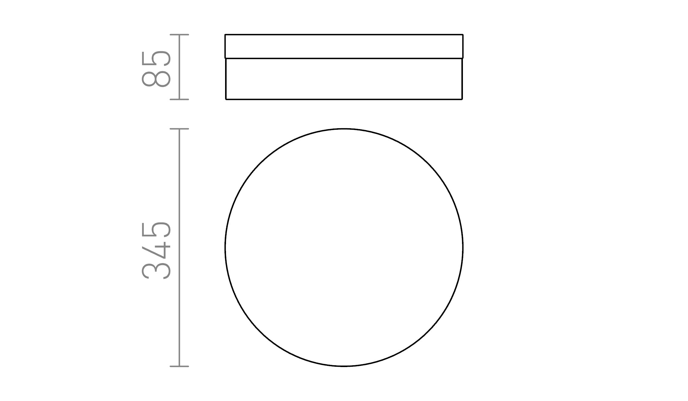 AWE 33 stropná lampa - Product sketch