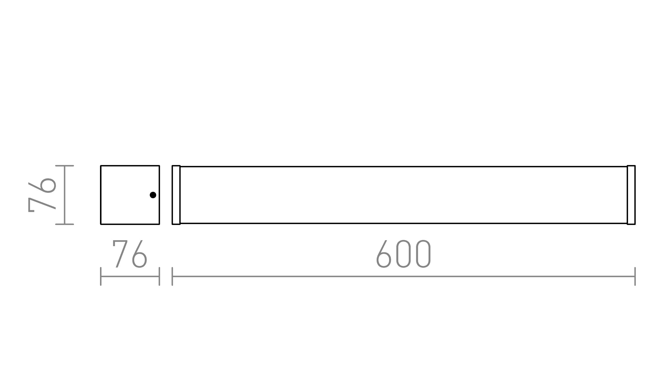 ADAGIO 60 stenska lampa - Product sketch