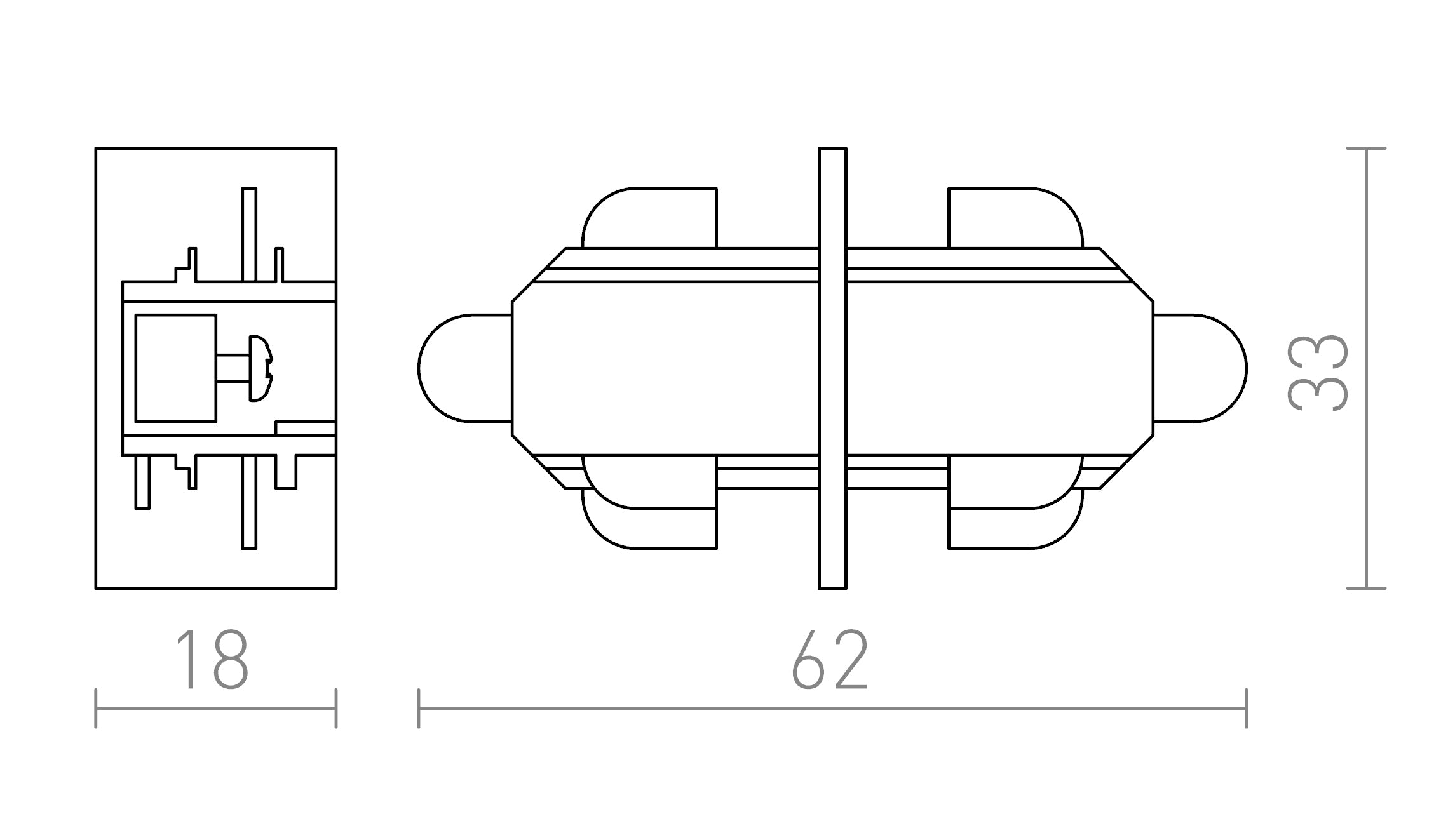1F conector direct - Product sketch