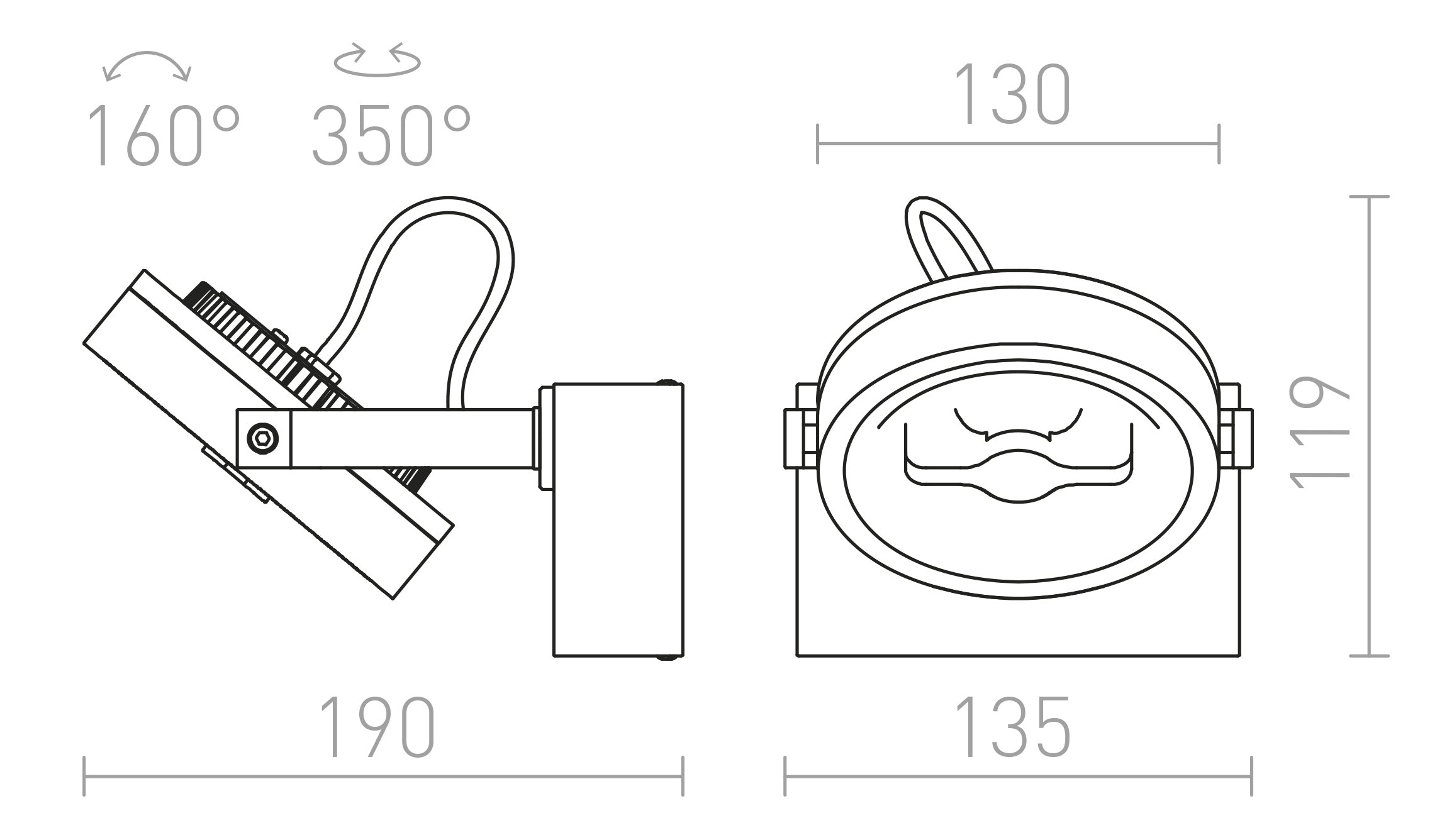 KELLY LED I zidna lampa - Product sketch