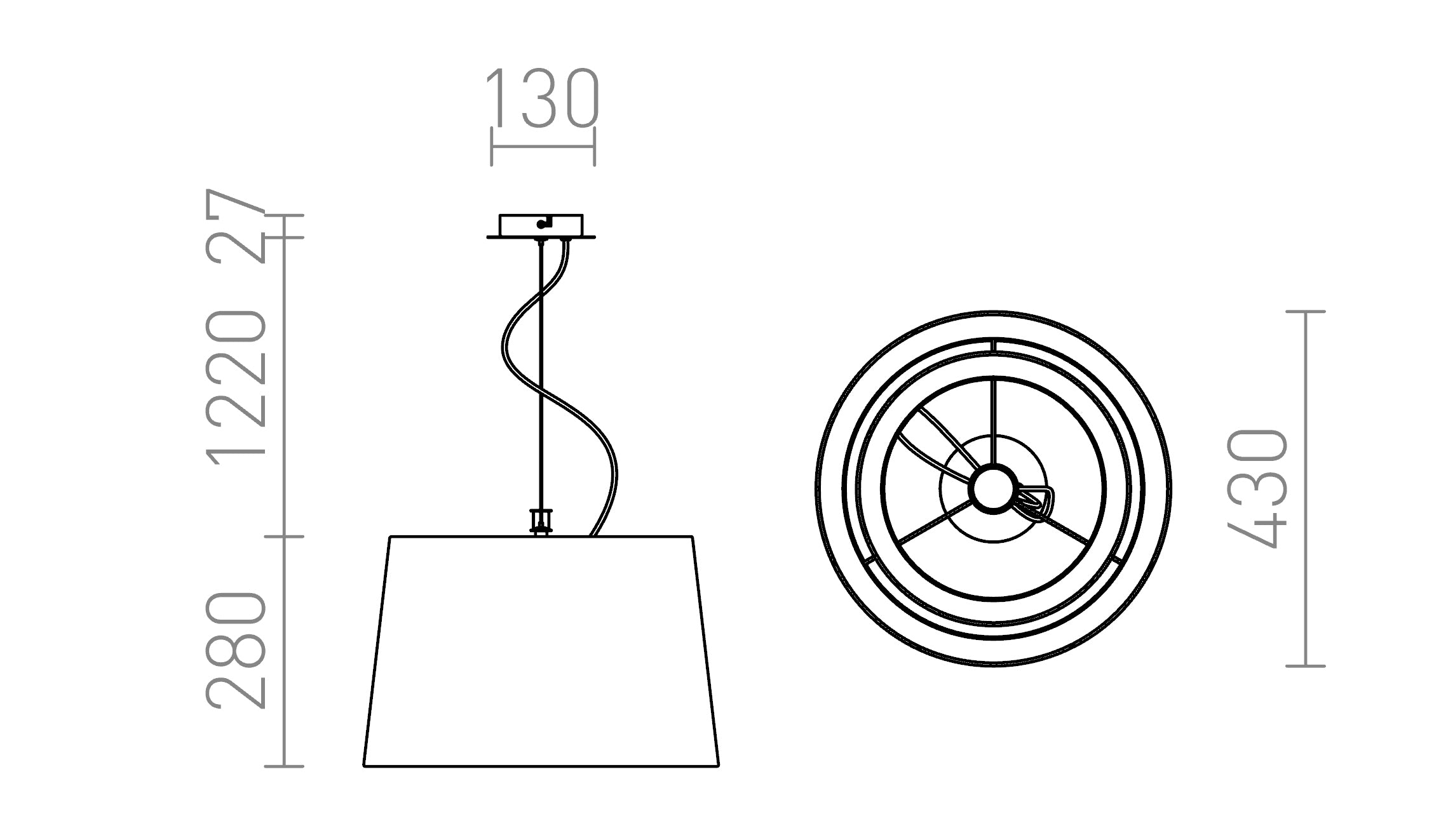 ESPLANADE hanglamp lamp - Product sketch