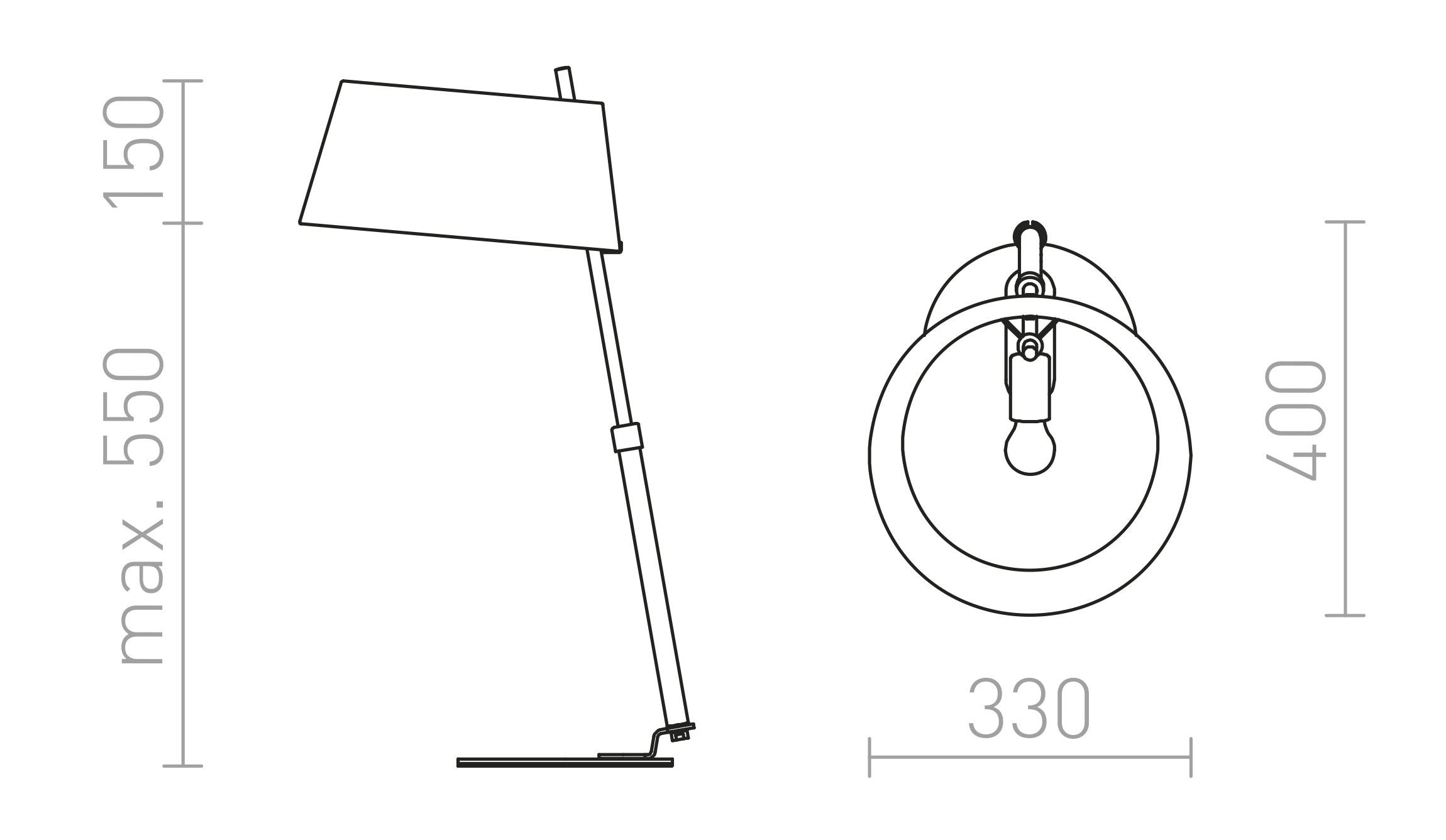 RITZY pöytävalaisin lamppu - Product sketch