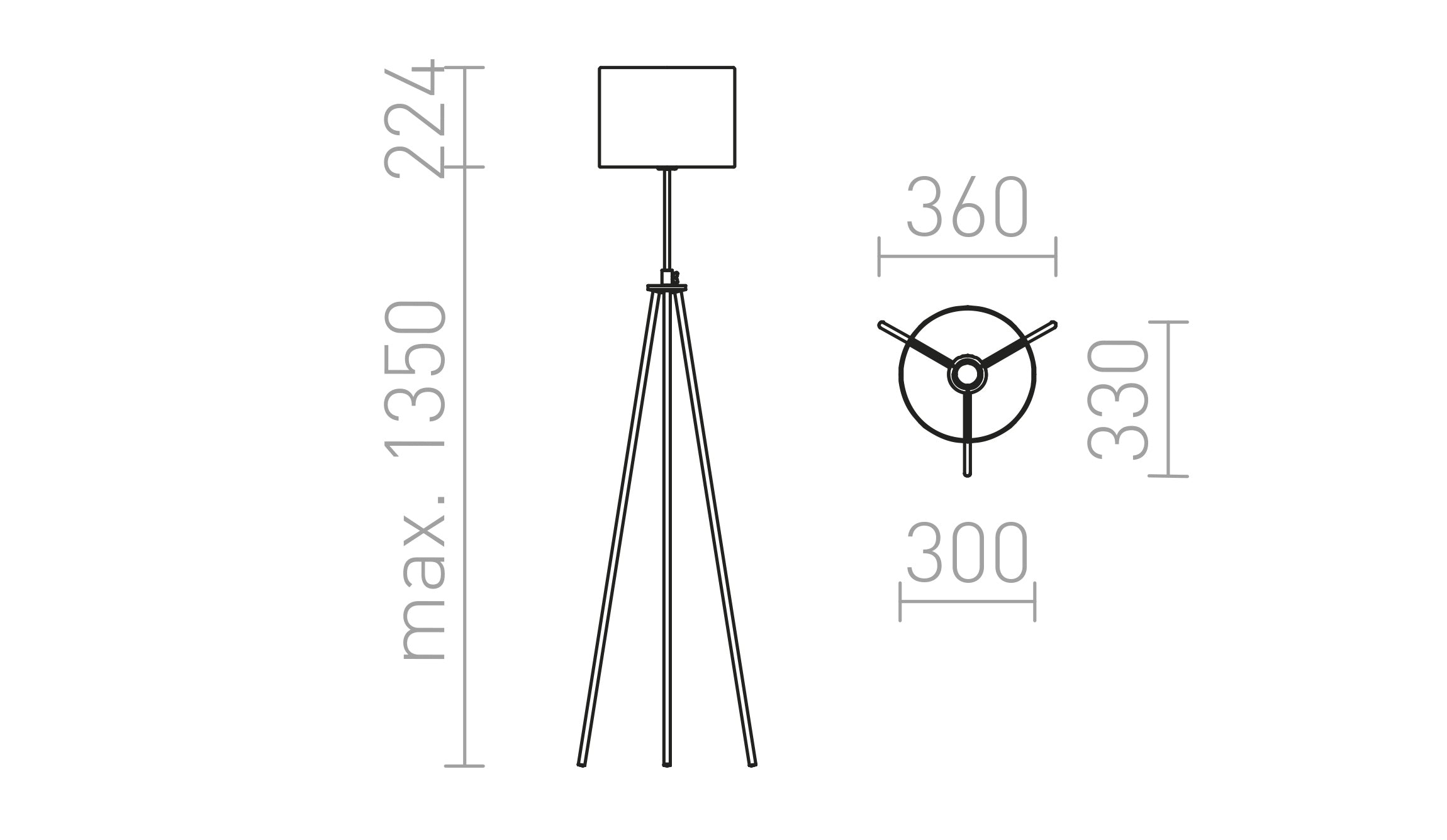 GARDETTE podłogowa lampa - Product sketch