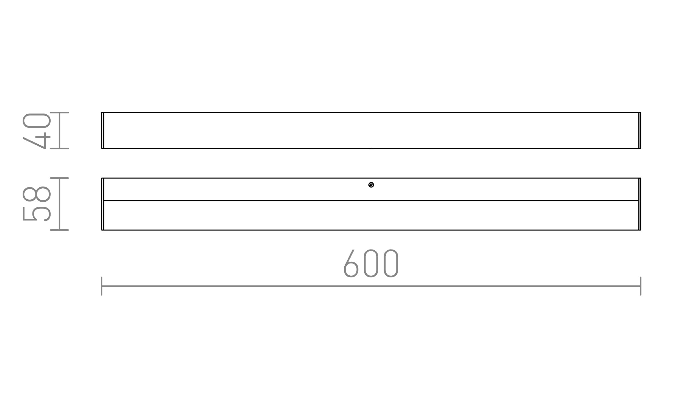 LEVIA 60 de perete lampă - Product sketch