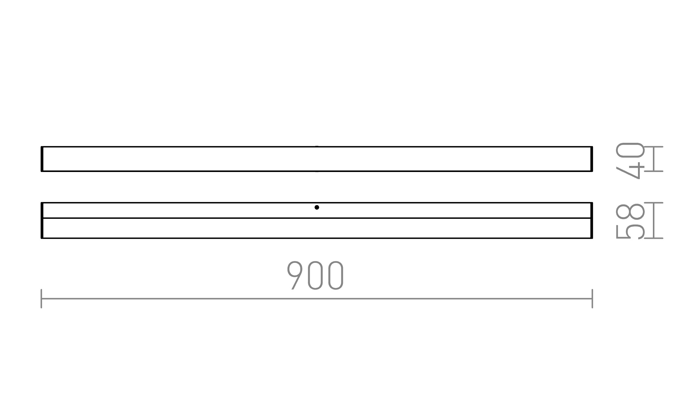 LEVIA 90 ścienna lampa - Product sketch