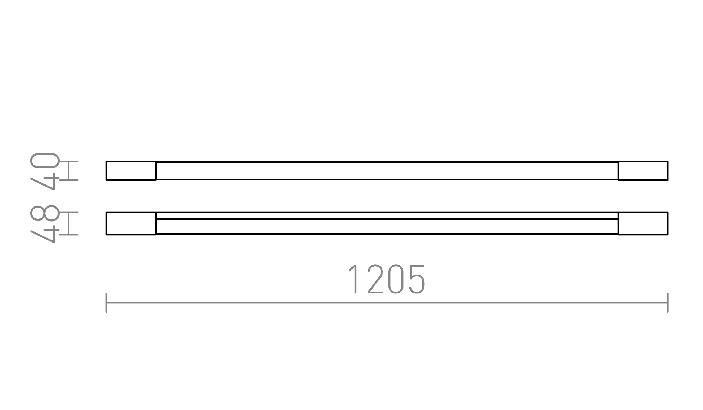 MIRANDA 120 de pared lámpara - Product sketch