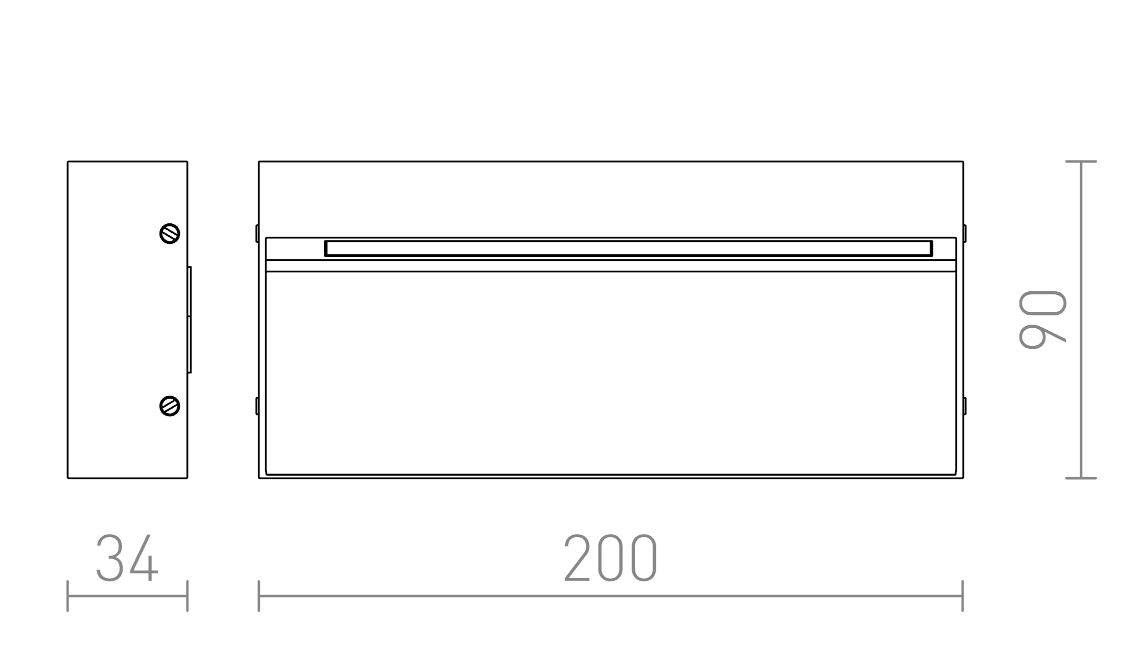AQILA RC Wandleuchte lampe - Product sketch