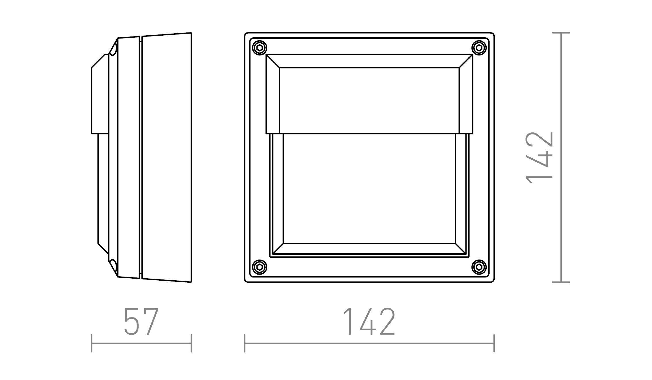 DELTA 145 zidna lampa - Product sketch