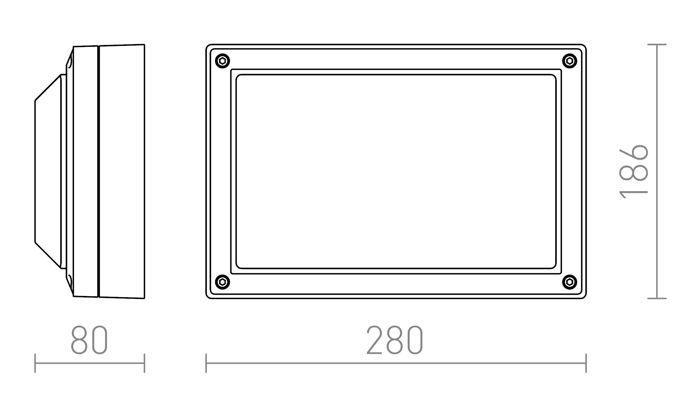 DELTA RC de perete lampă - Product sketch