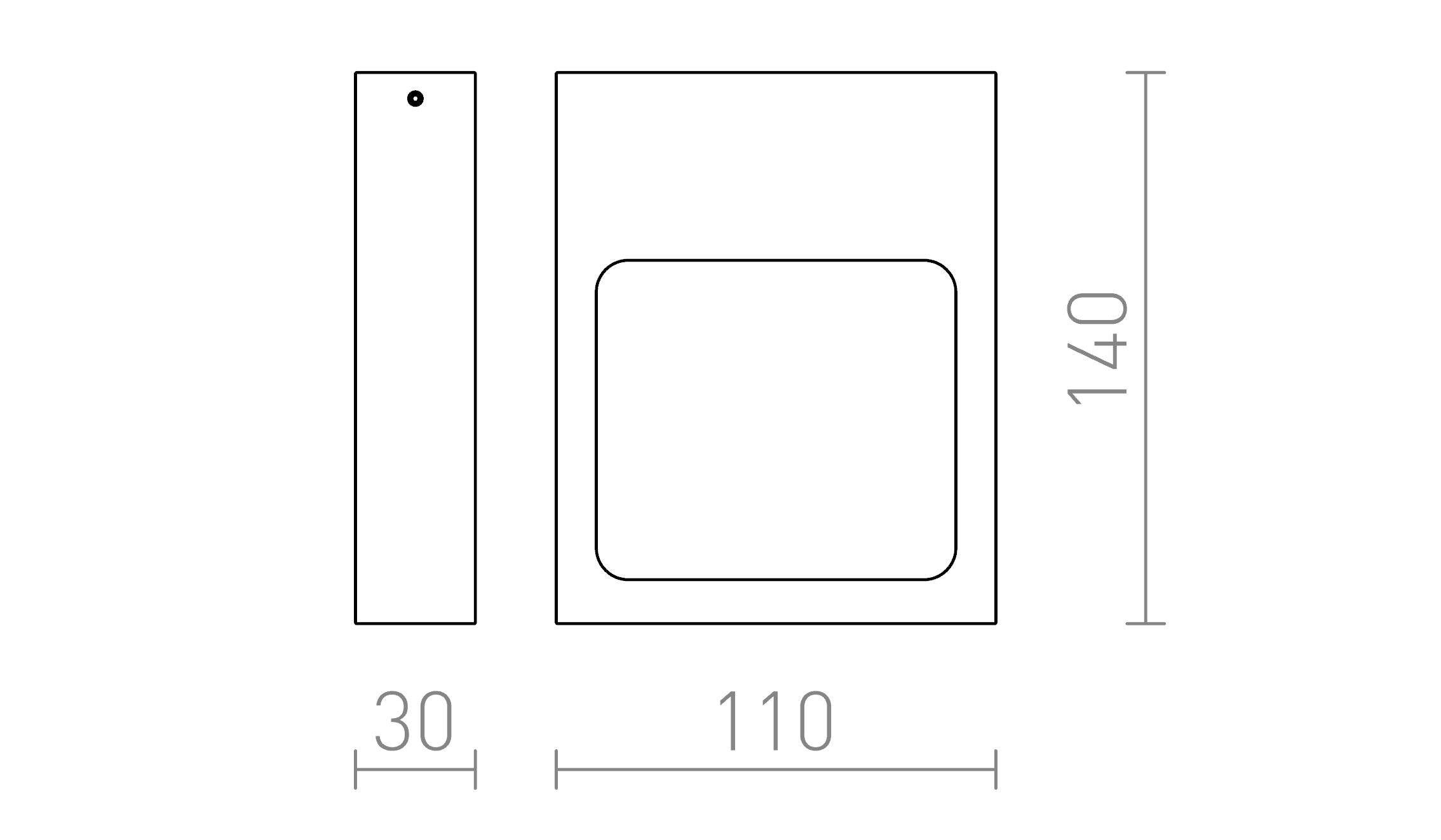 LEA de perete lampă - Product sketch