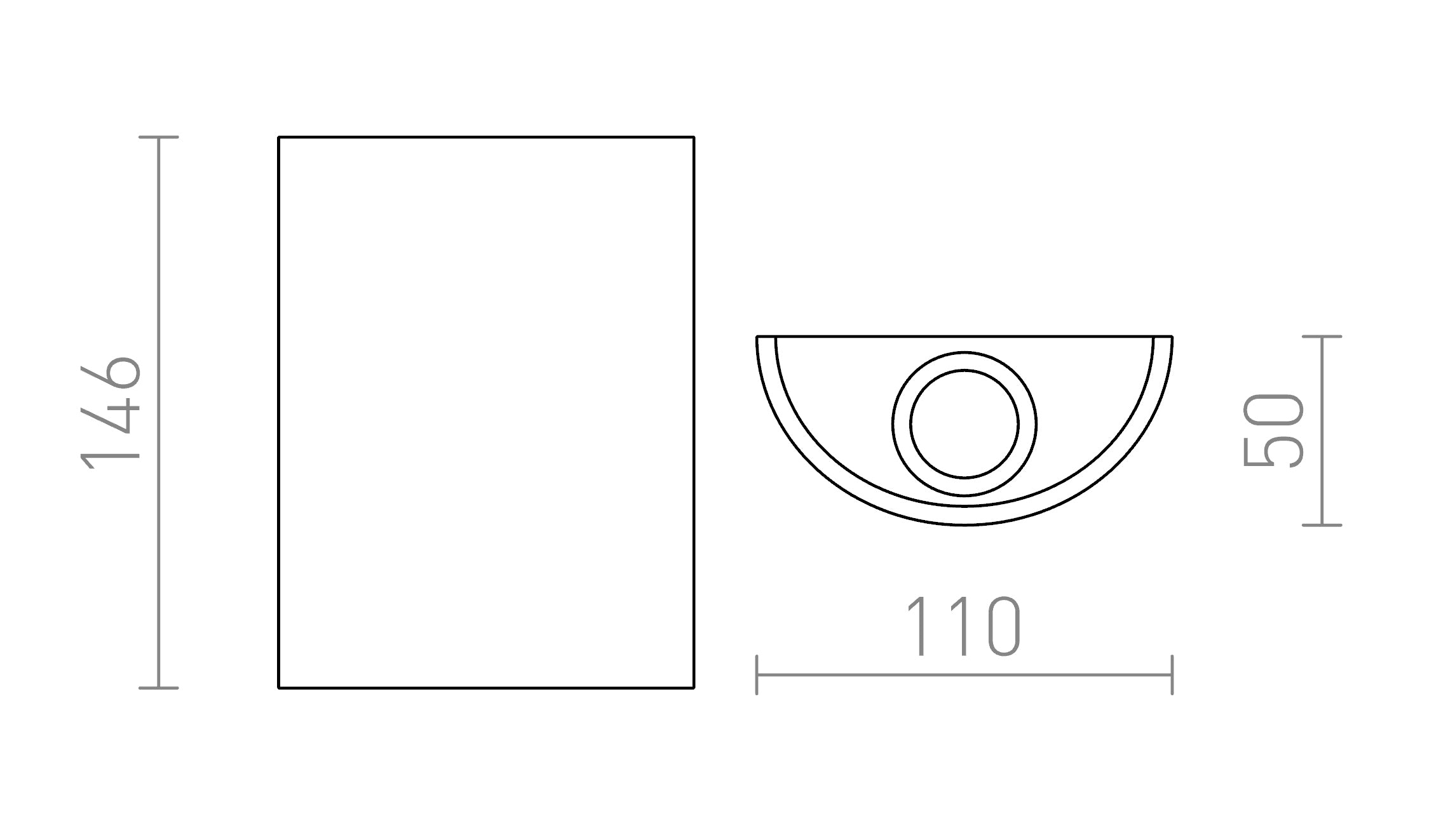 DAFFY de pared lámpara - Product sketch