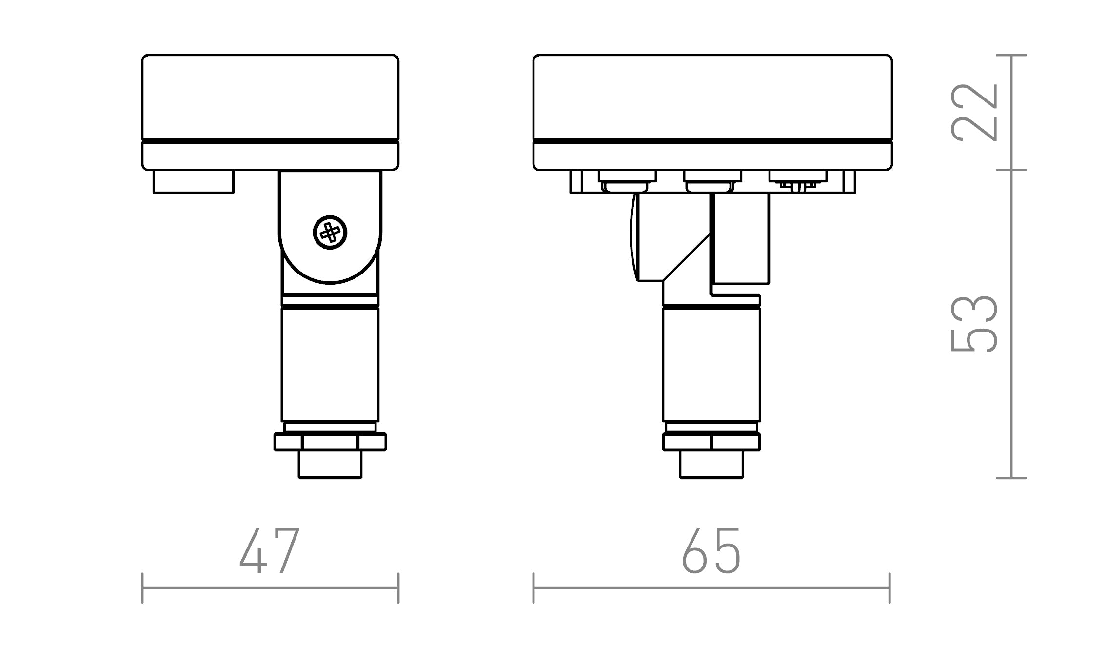 SENSOR na montáž na vonkajšie lampy - Product sketch