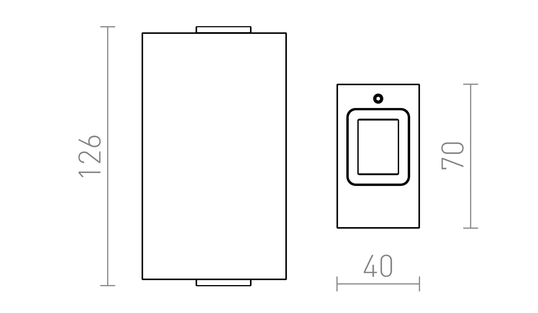 NICK II da parete lampada - Product sketch