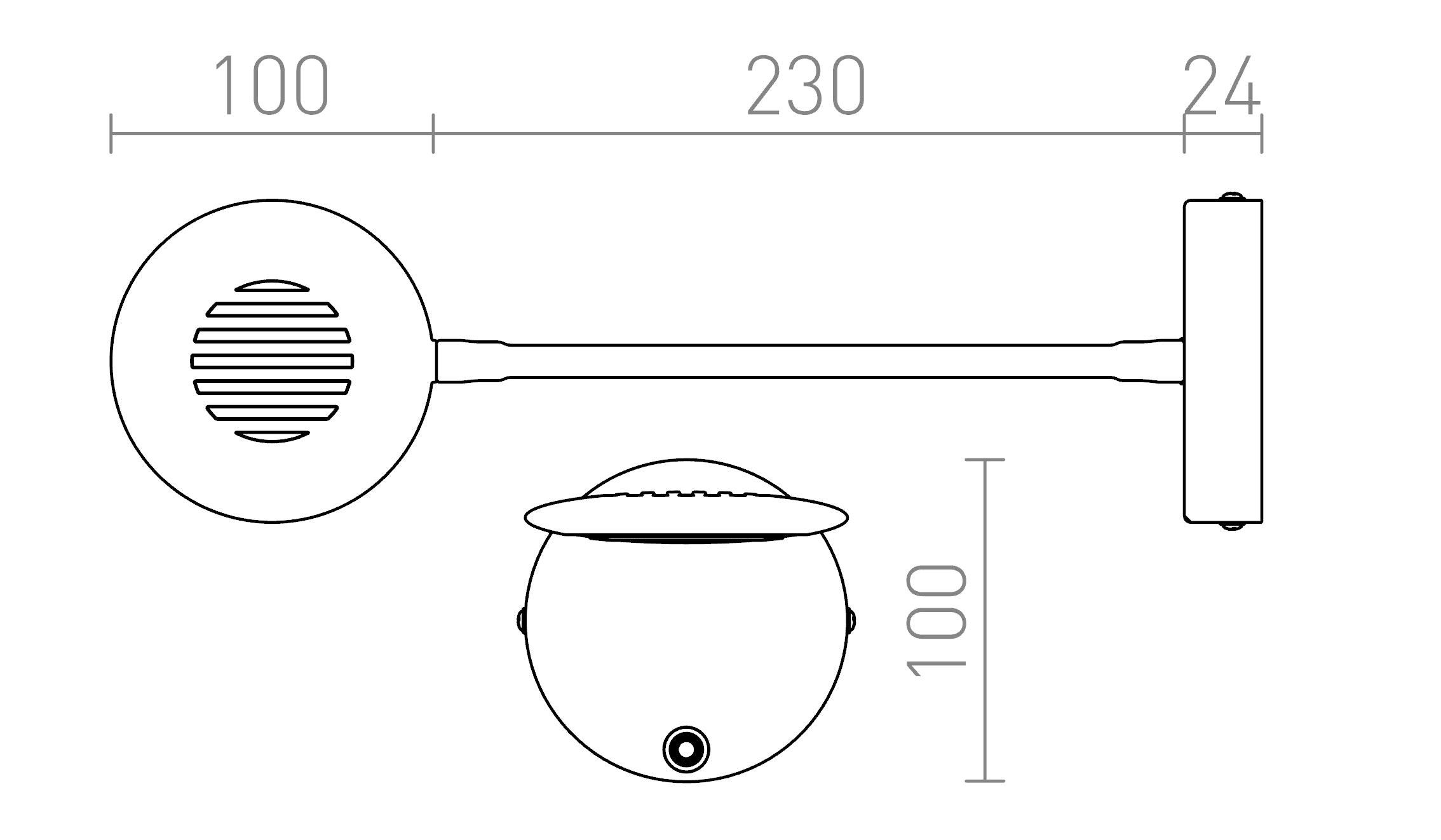 FLAP wandlamp lamp - Product sketch