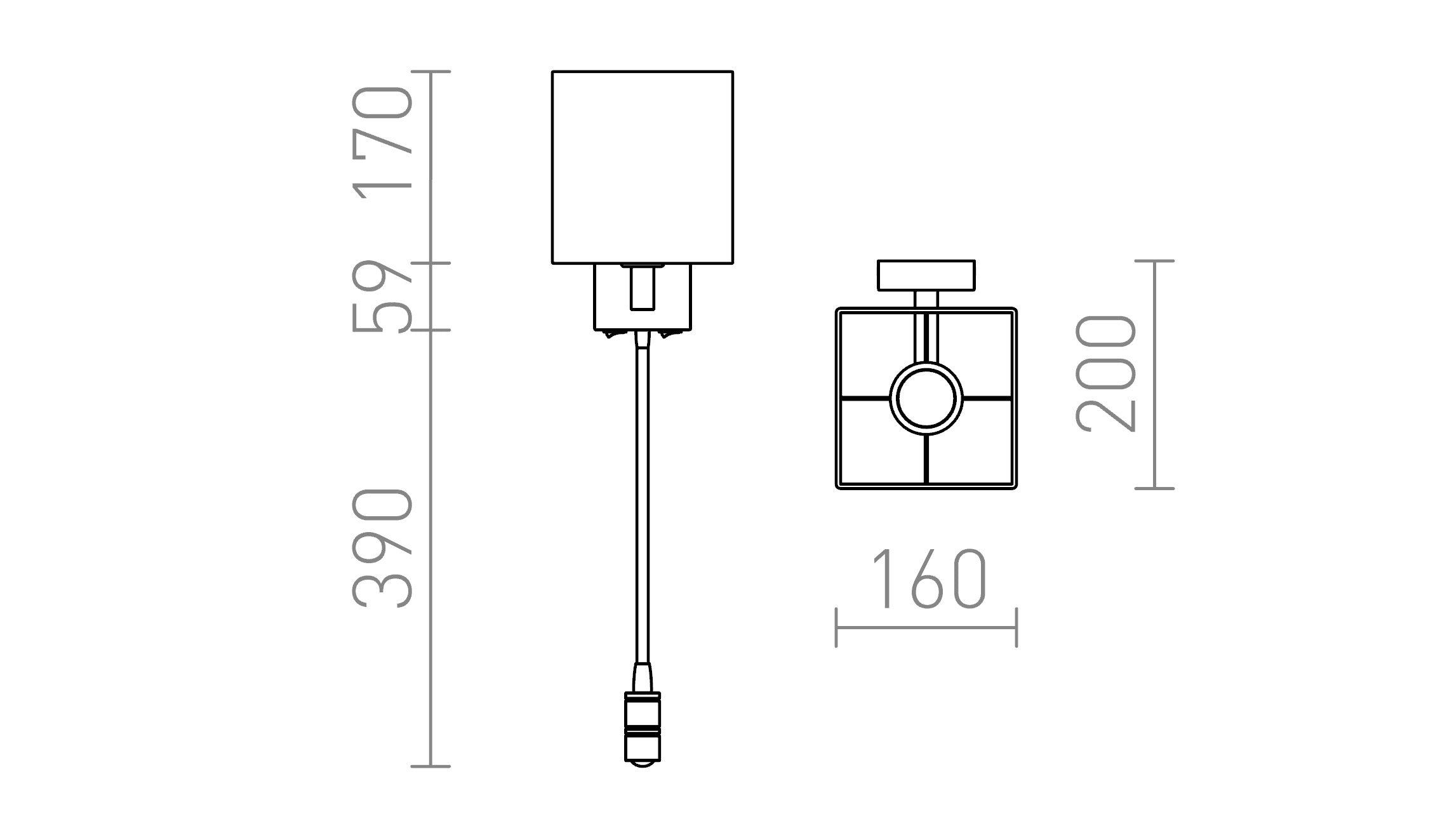 TAINA cu abajur - Product sketch