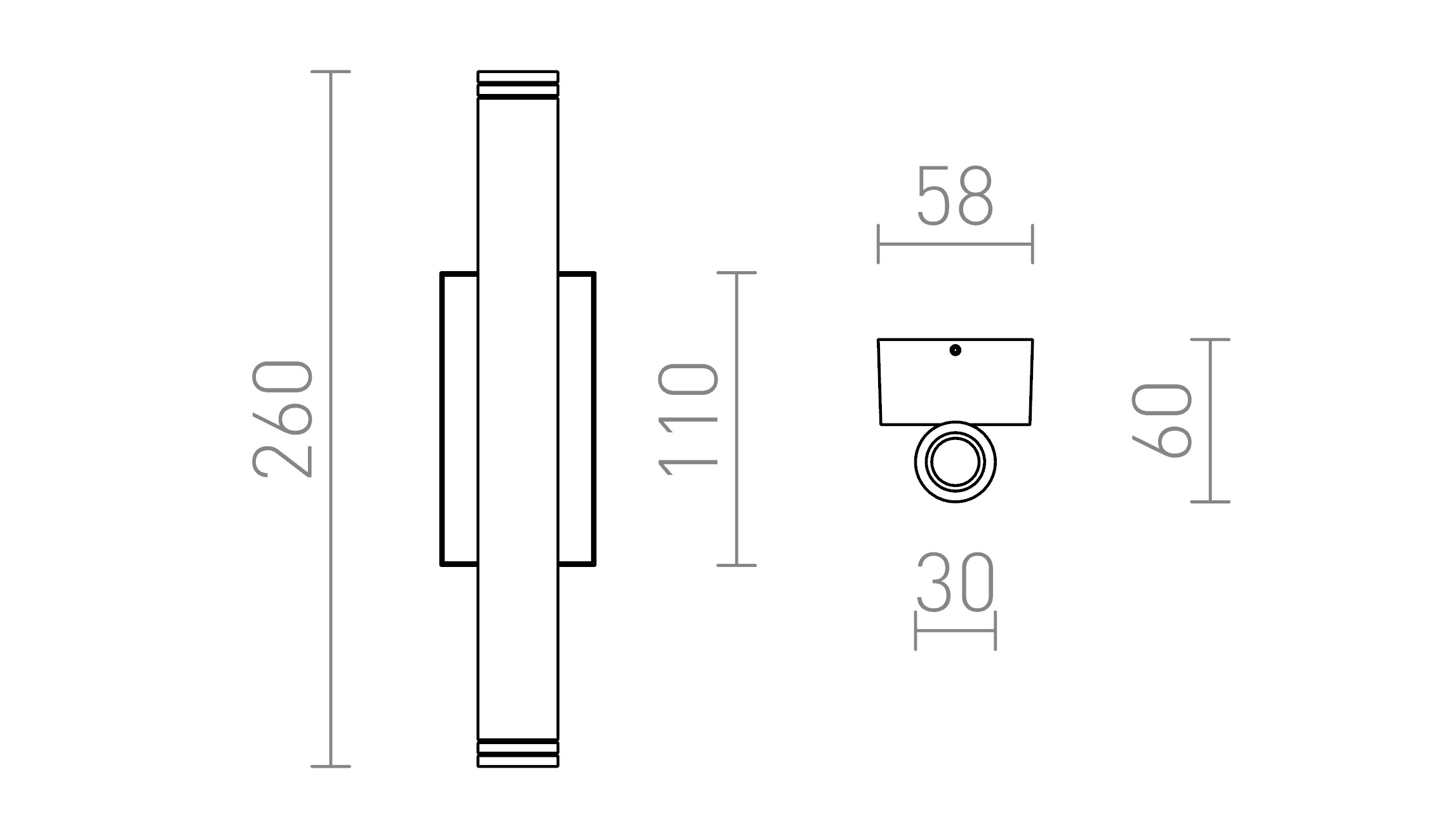 ZANE Wandleuchte lampe - Product sketch