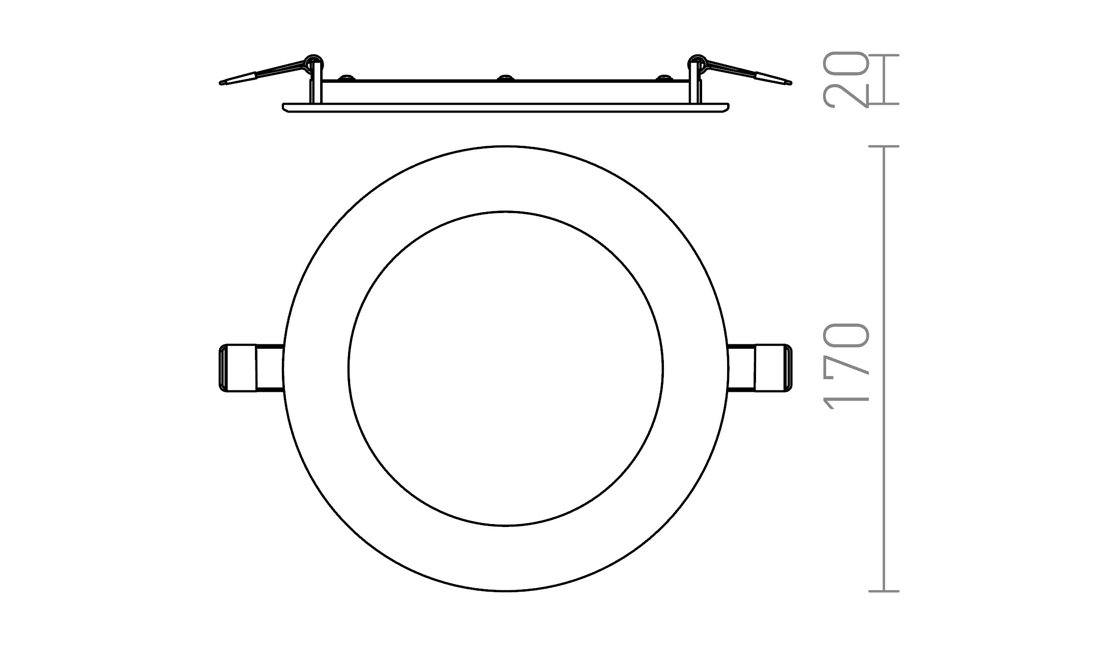 SOCORRO R 170 DIMM incastrat lampă - Product sketch