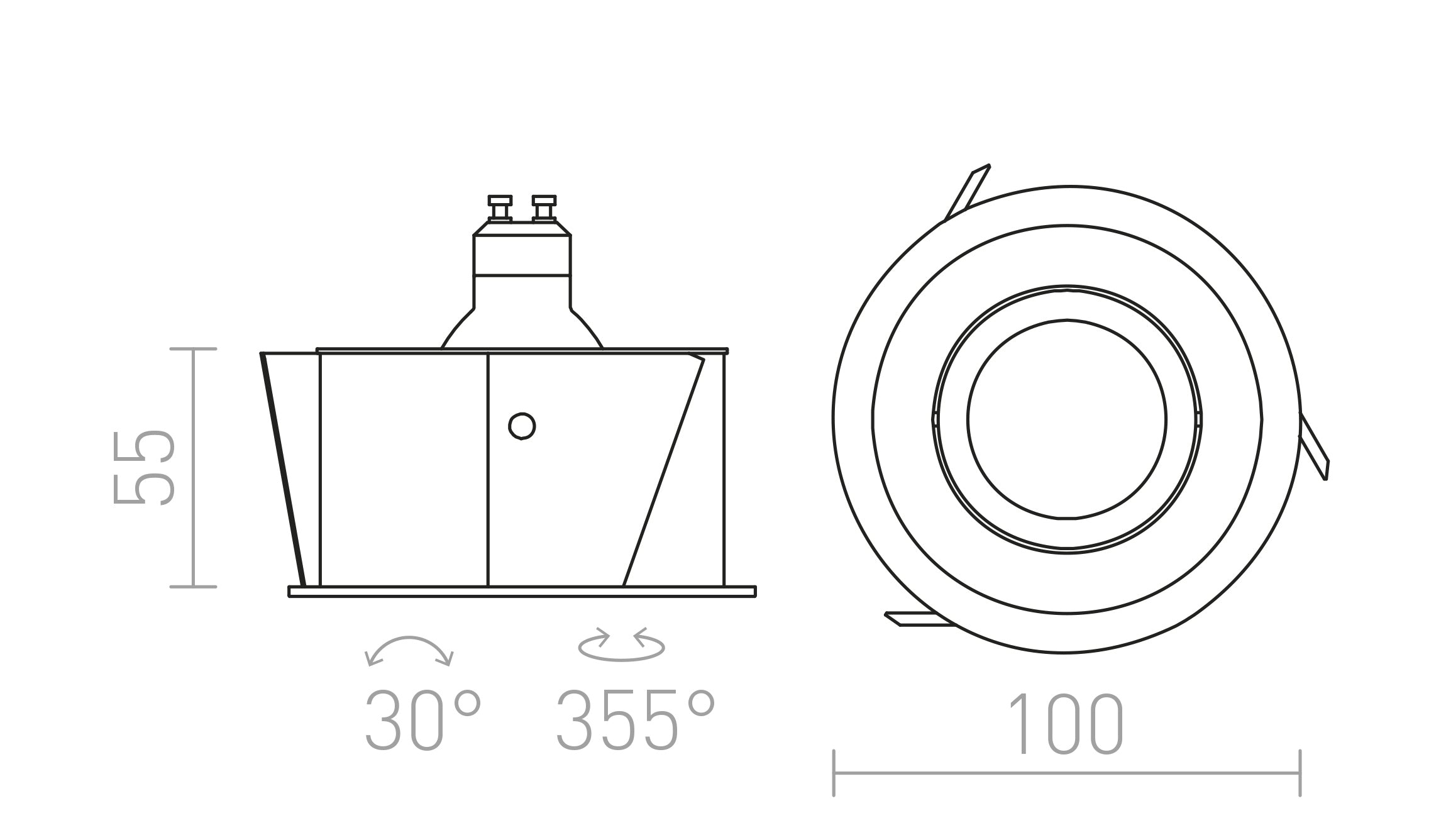 ESIX κατευθύνσεως λαμπτήρας - Product sketch