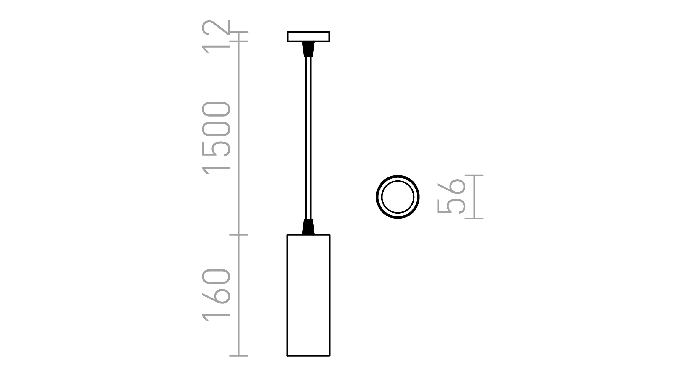 MAVRO suspendat lampă - Product sketch