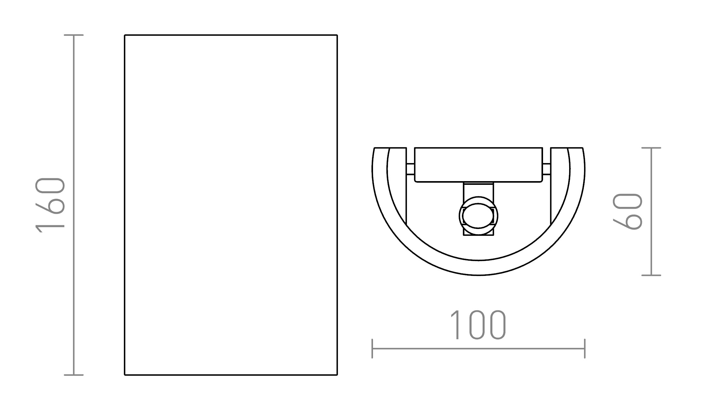 CHIC de perete lampă - Product sketch