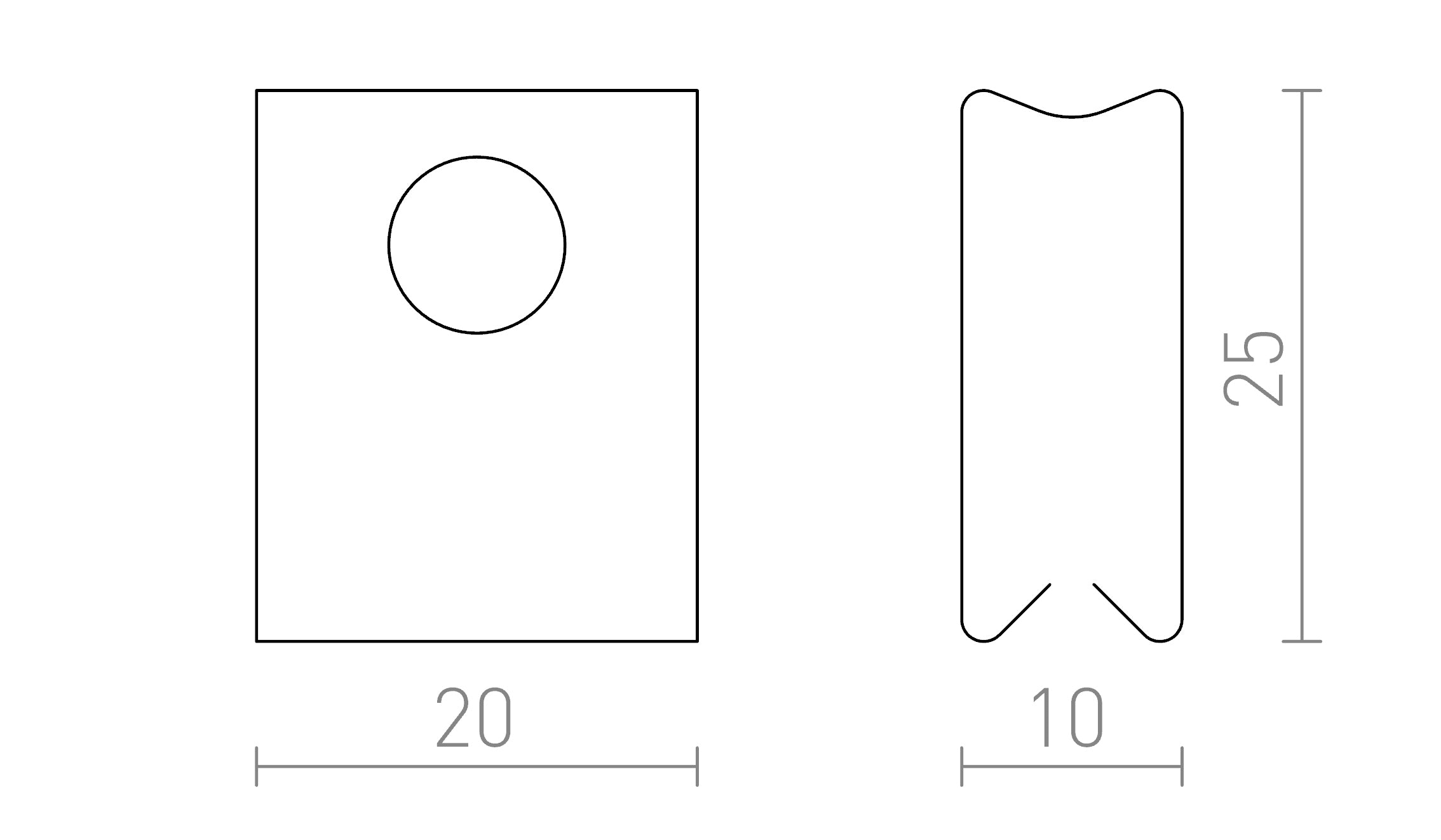 EUTRAC fermagli a molla per binario da incasso trifase 6 pezzi - Product sketch
