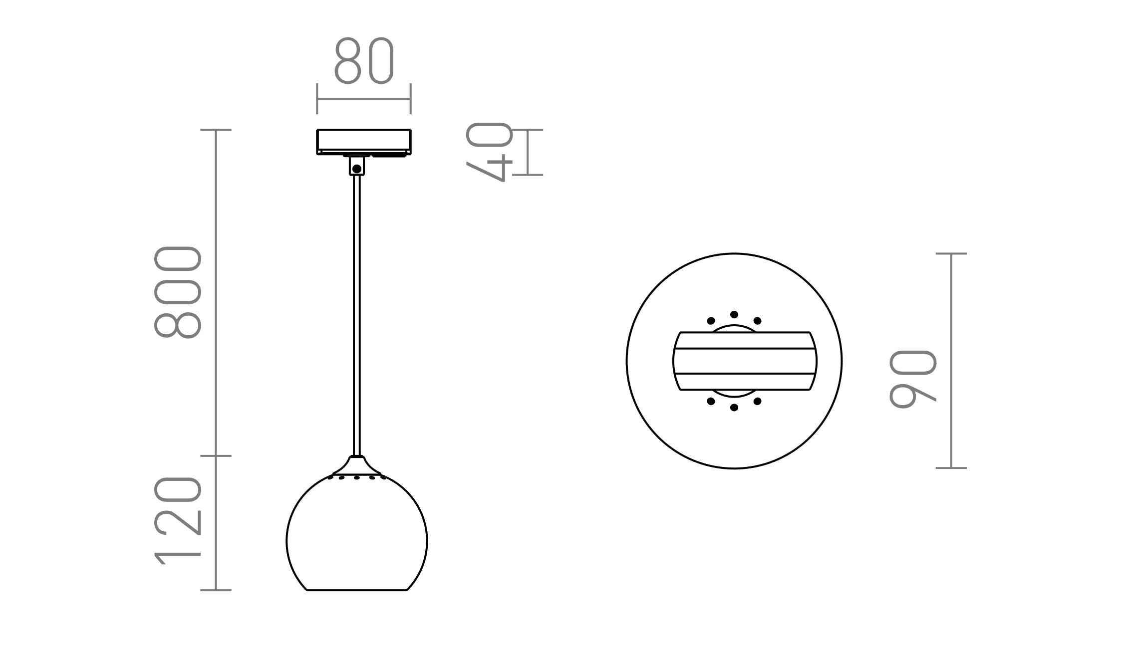 DESTY pentru șină cu 1-circuit - Product sketch